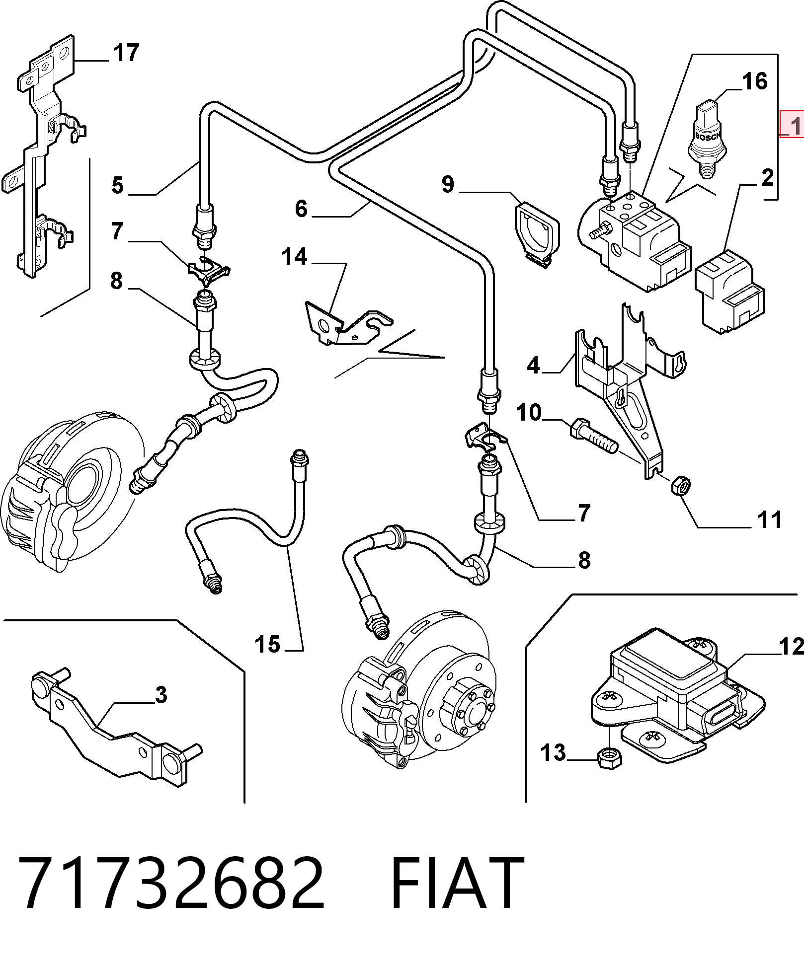Unidade hidráulico de controlo ABS Bosch 0265225281 preço, a partir de 201,25 USD