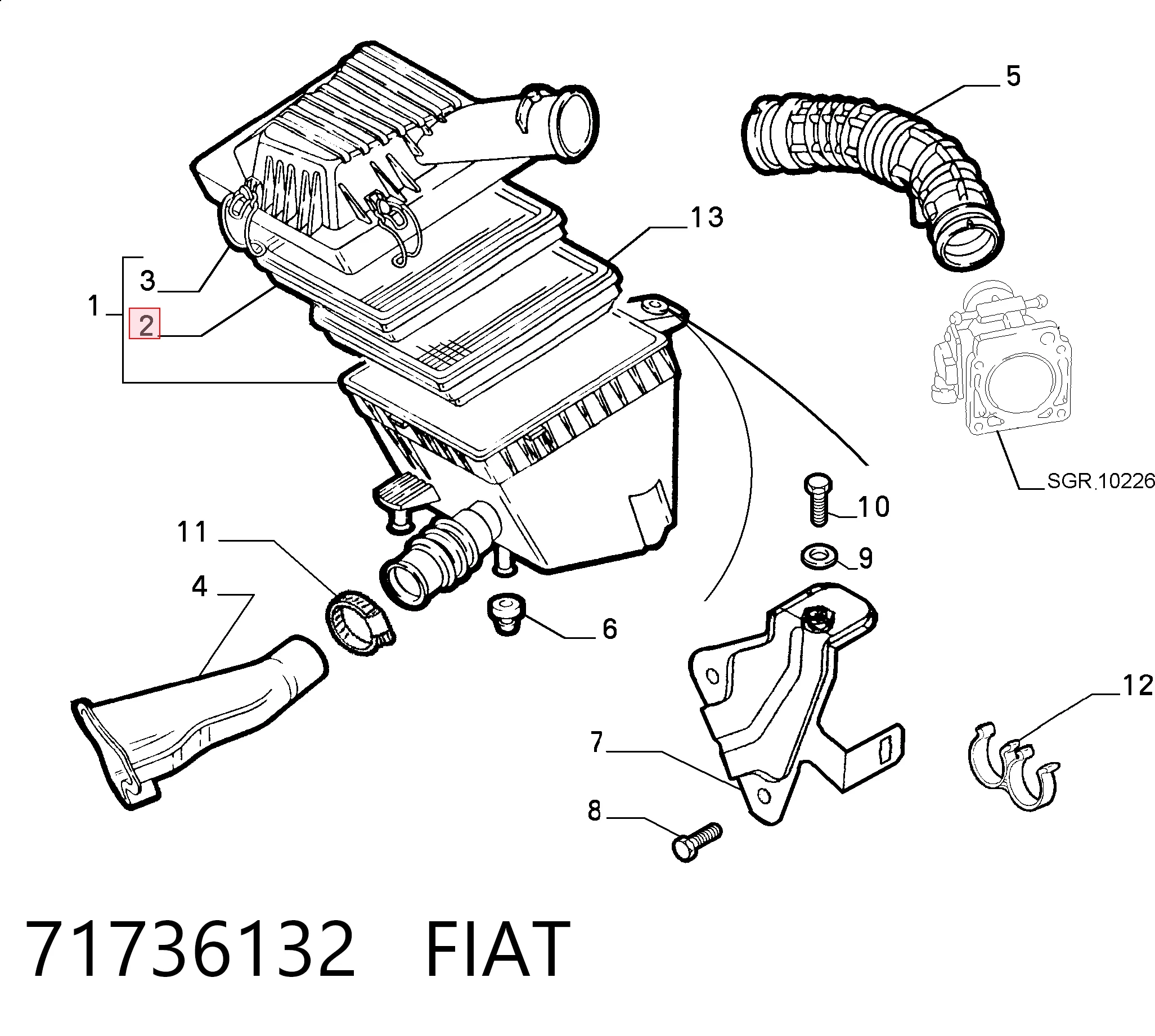 71736132 Fiat/Alfa/Lancia