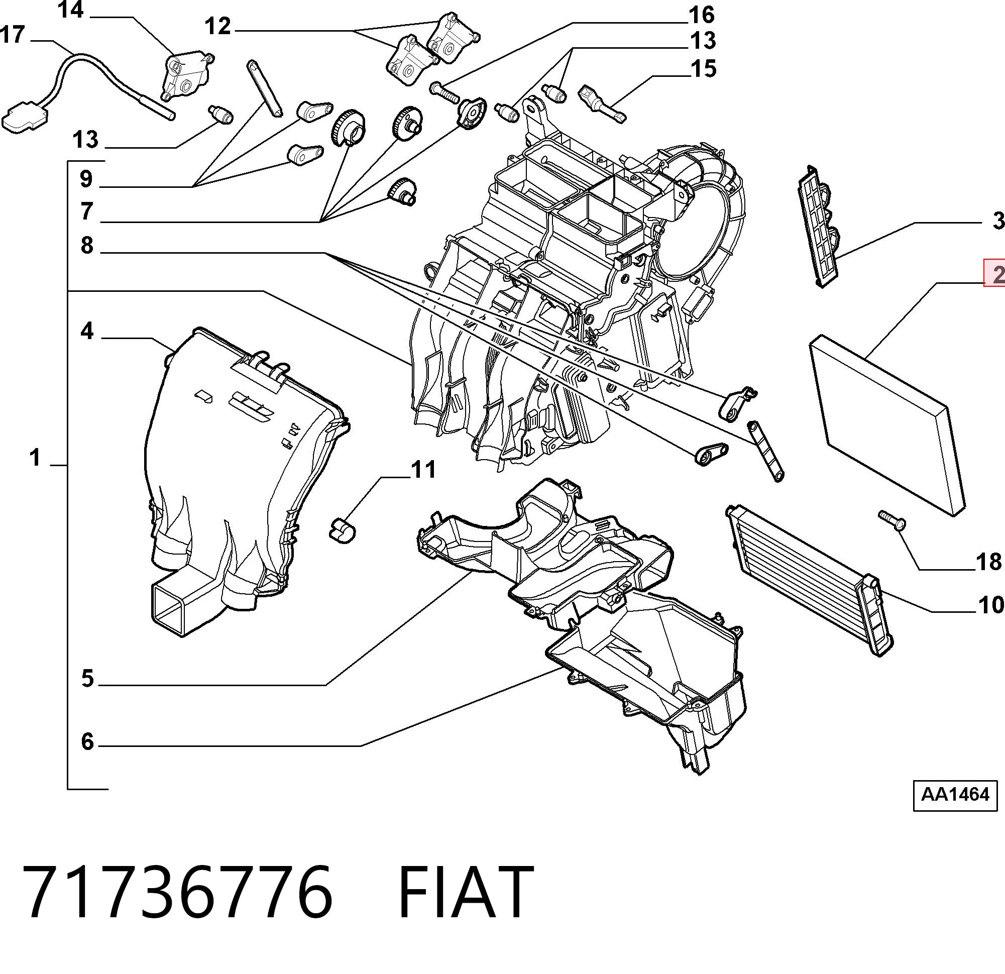 71736776 Fiat/Alfa/Lancia Filtro de salão