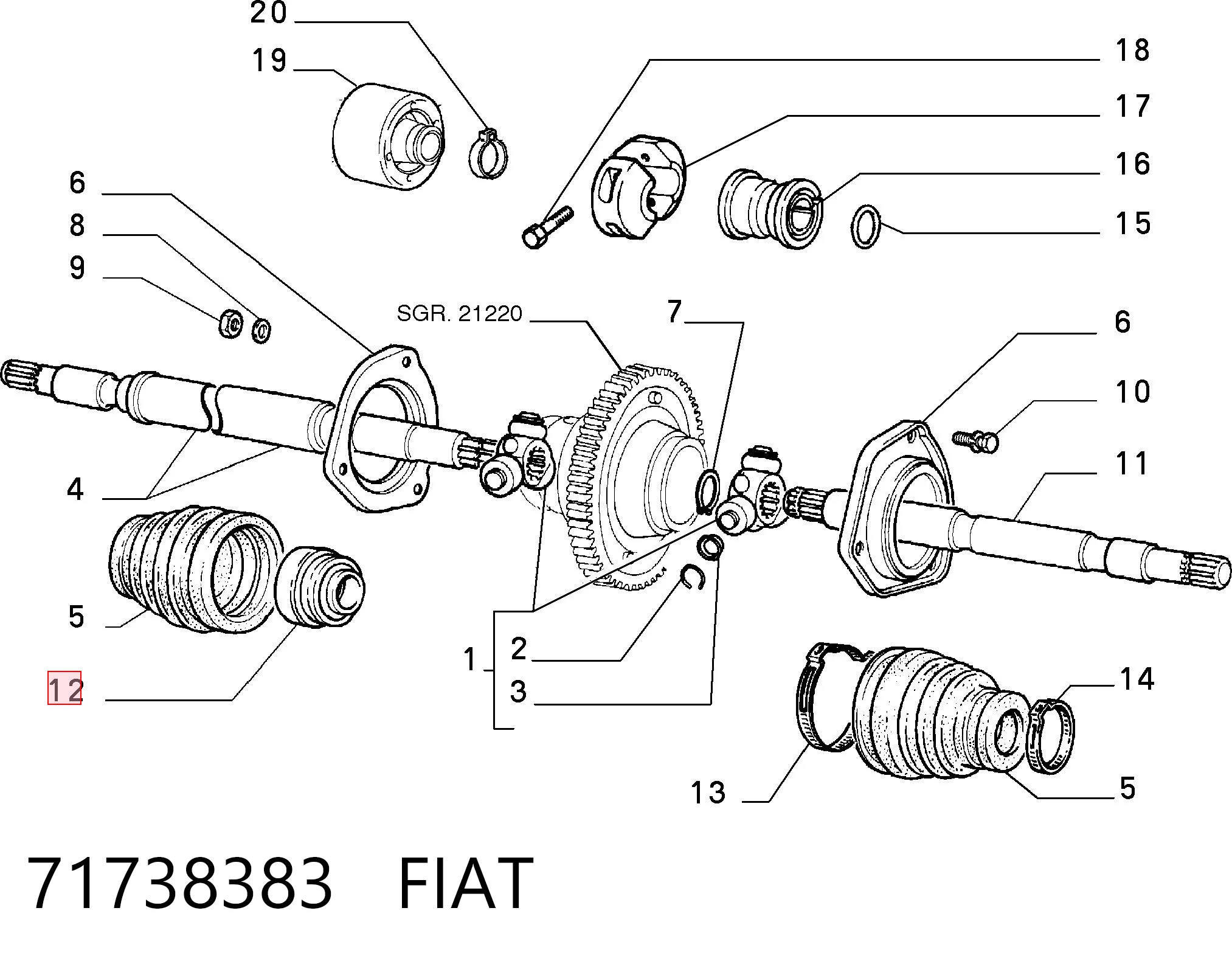 71738383 Fiat/Alfa/Lancia