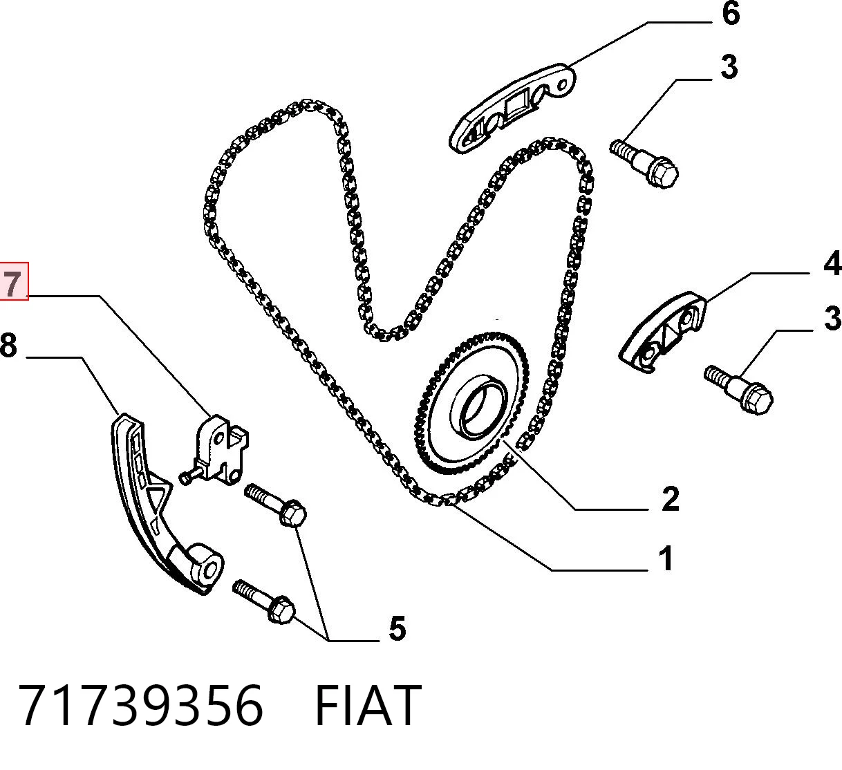 Reguladora de tensão da cadeia da árvore de equilibração 28289946 Peugeot/Citroen