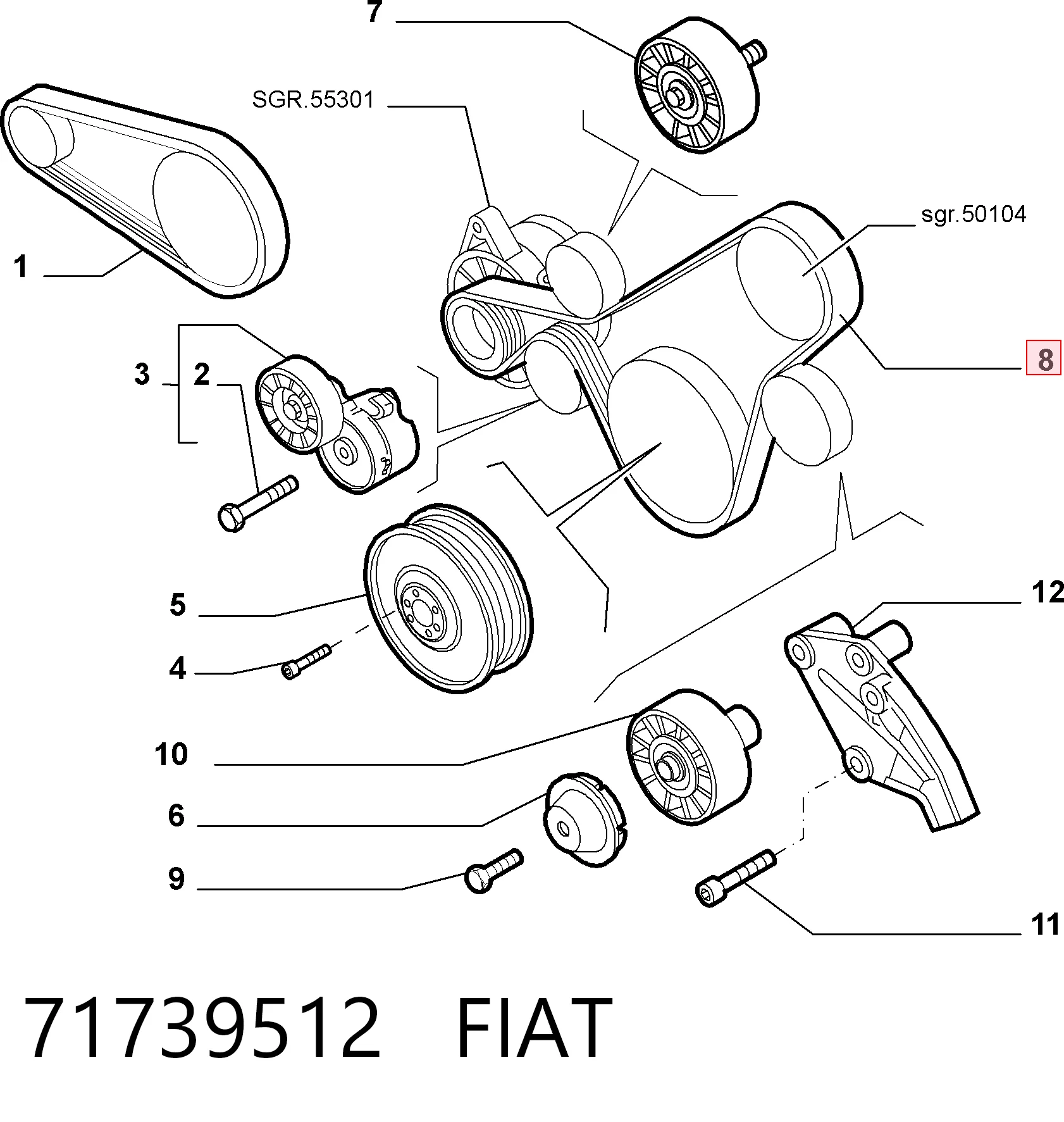 71739512 Fiat/Alfa/Lancia