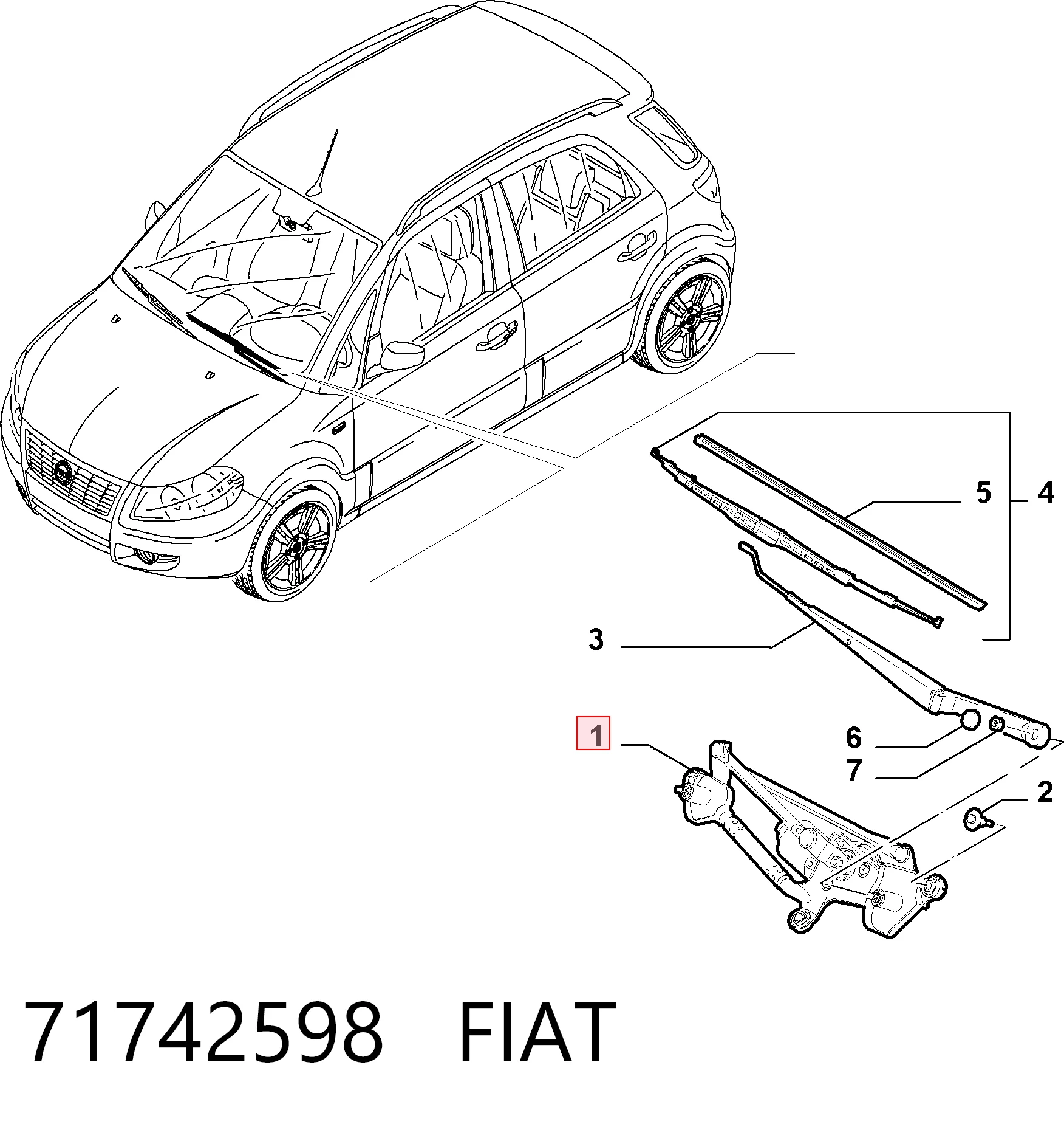 Motor de limpador pára-brisas do pára-brisas Suzuki SX4 hatchback (GY) (2006 - 2026) 