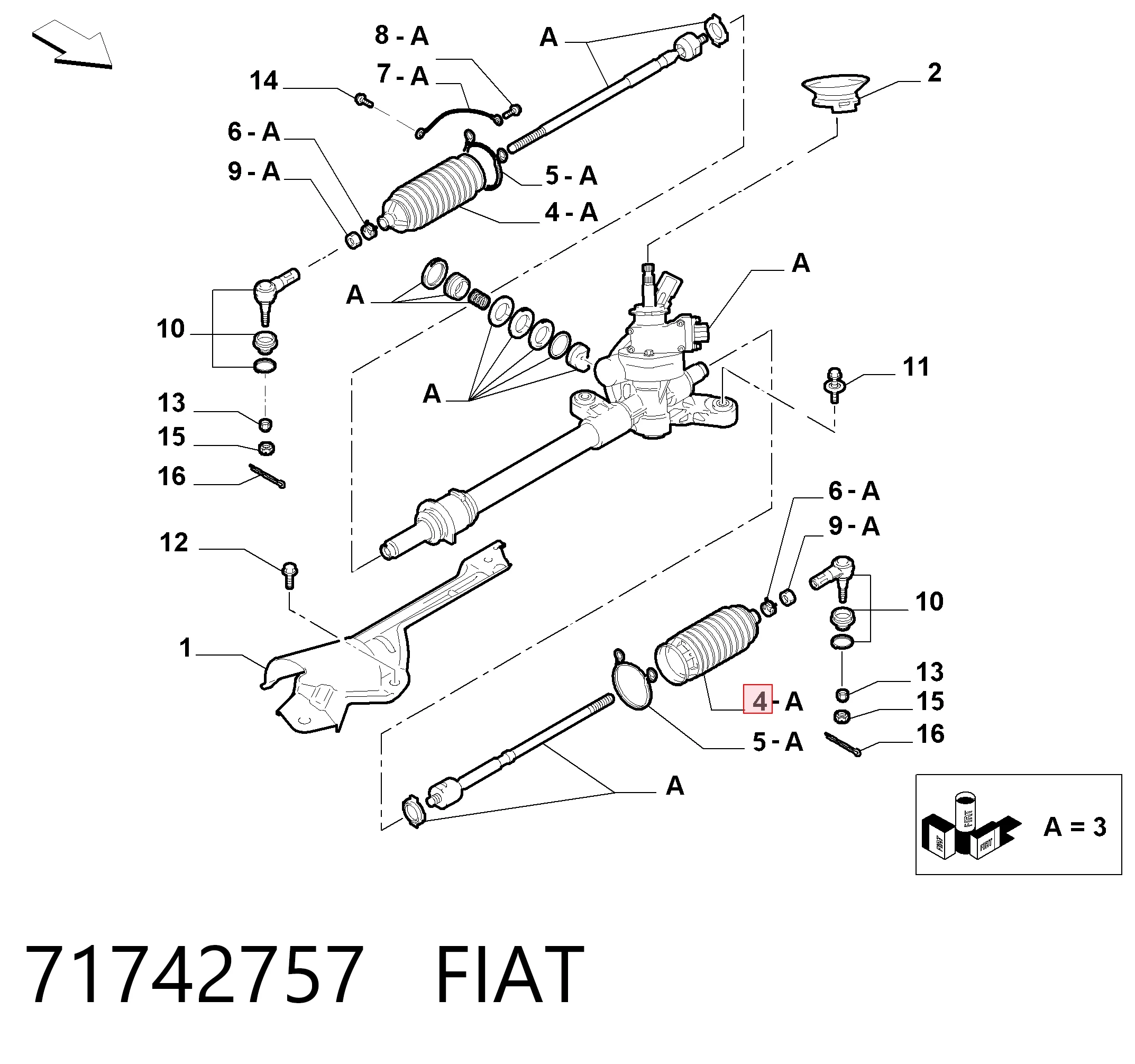 Bota de proteção do mecanismo de direção (de cremalheira) Suzuki SX4  GY