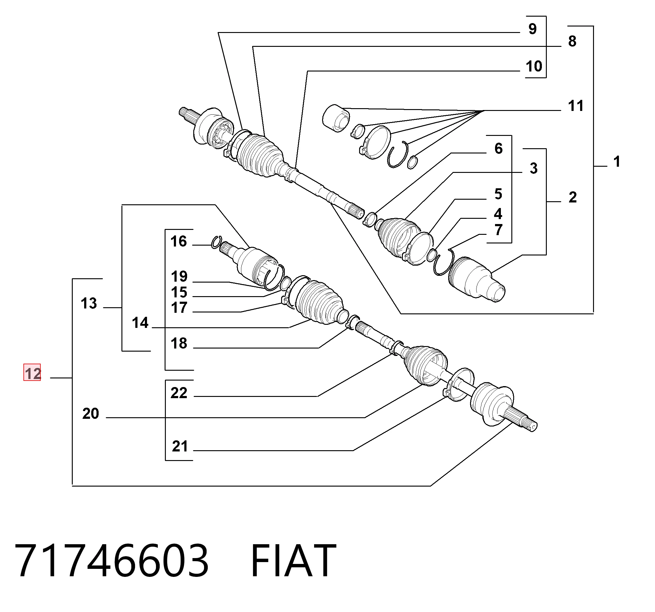 Junta homocinética externa dianteira para Suzuki Vitara LY