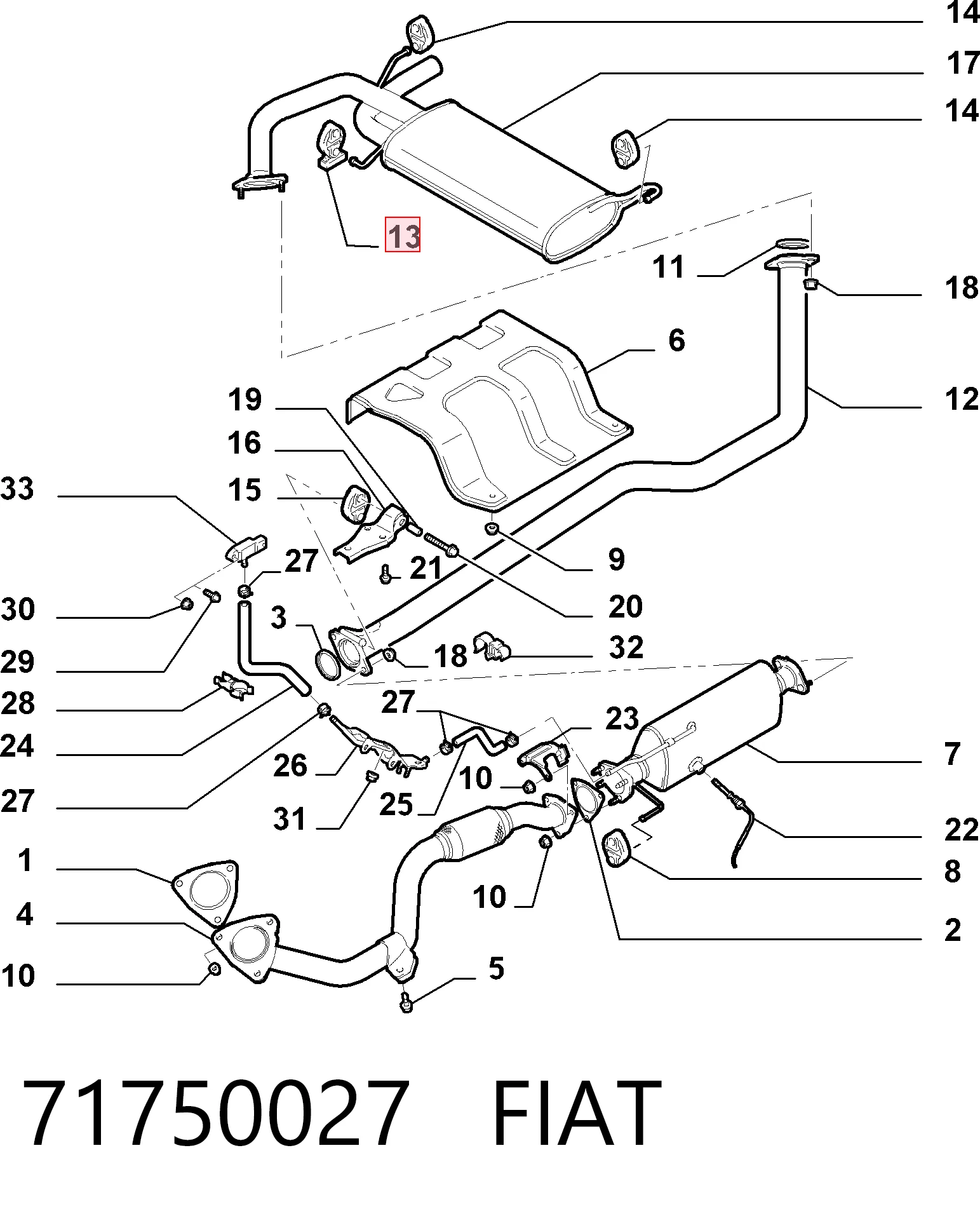  Coxim de fixação do silenciador Suzuki SX4 hatchback (GY) (2006 - 2026) 