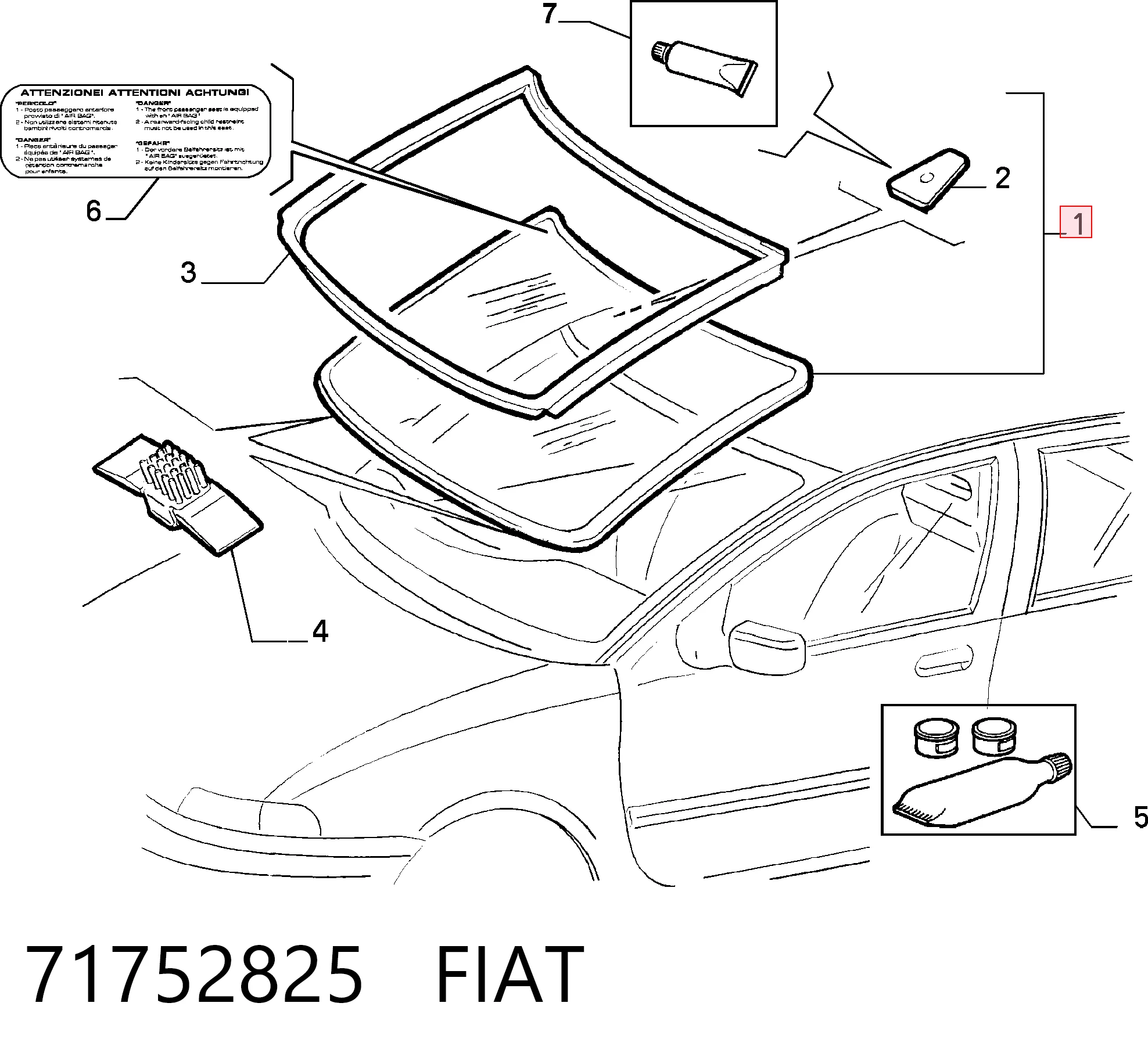 Pára-brisas Fiat Punto I 176