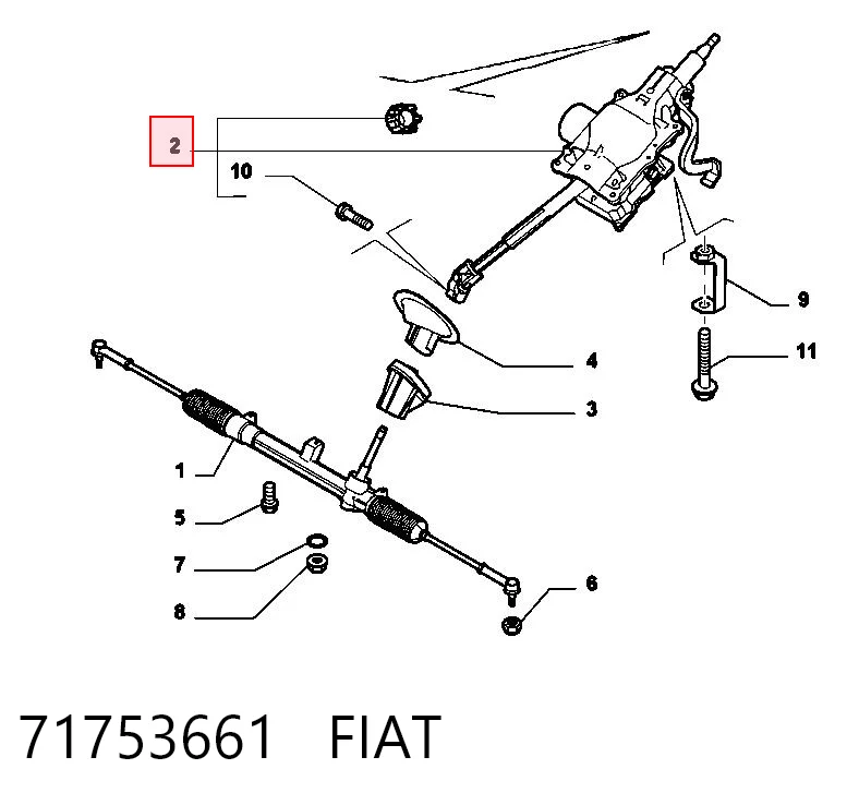 Coluna da direção Fiat Bravo II hatchback (198) (2007 - 2014) II
