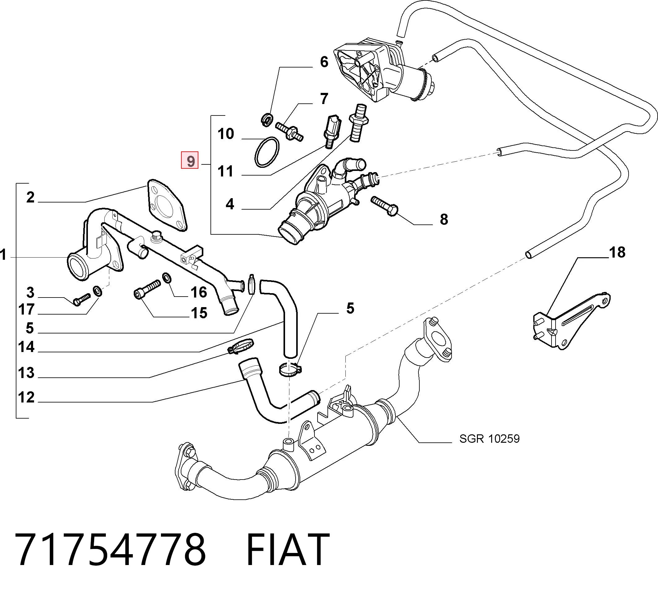 71754778 Fiat/Alfa/Lancia Termostato