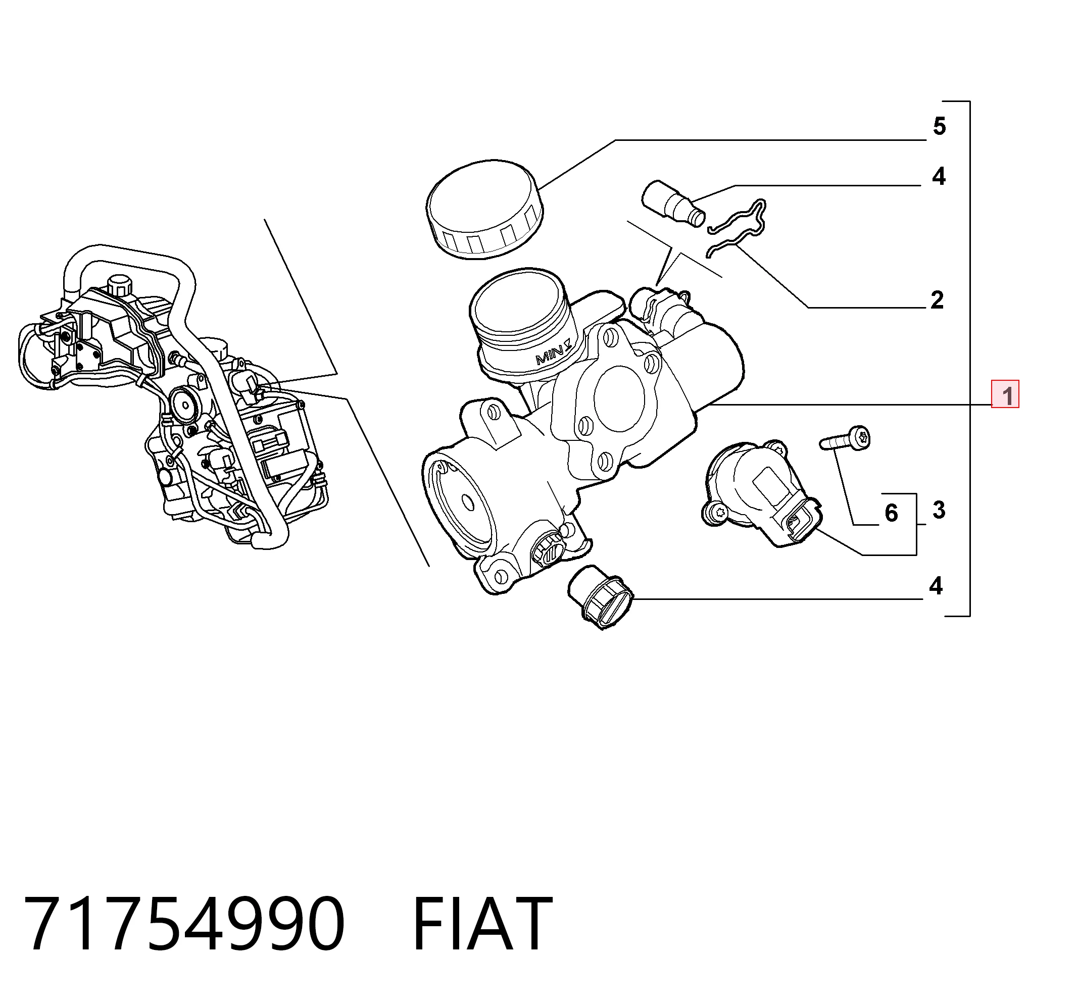 Atuador (acionador) de seleção de velocidades para Alfa Romeo 159  939