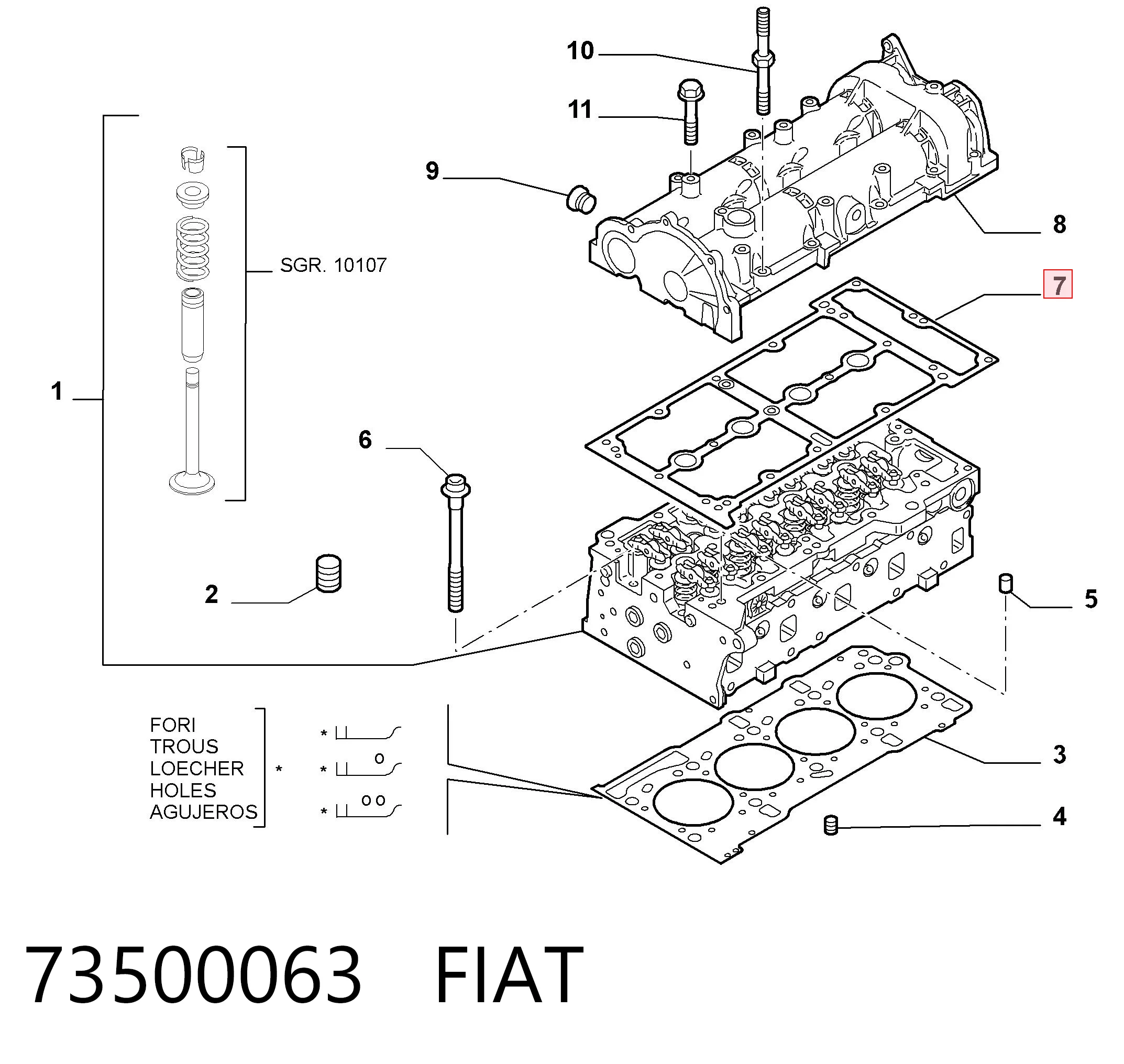  Vedante de tampa de válvulas de motor Suzuki Swift III hatchback (RS) (2005 - 2011) III