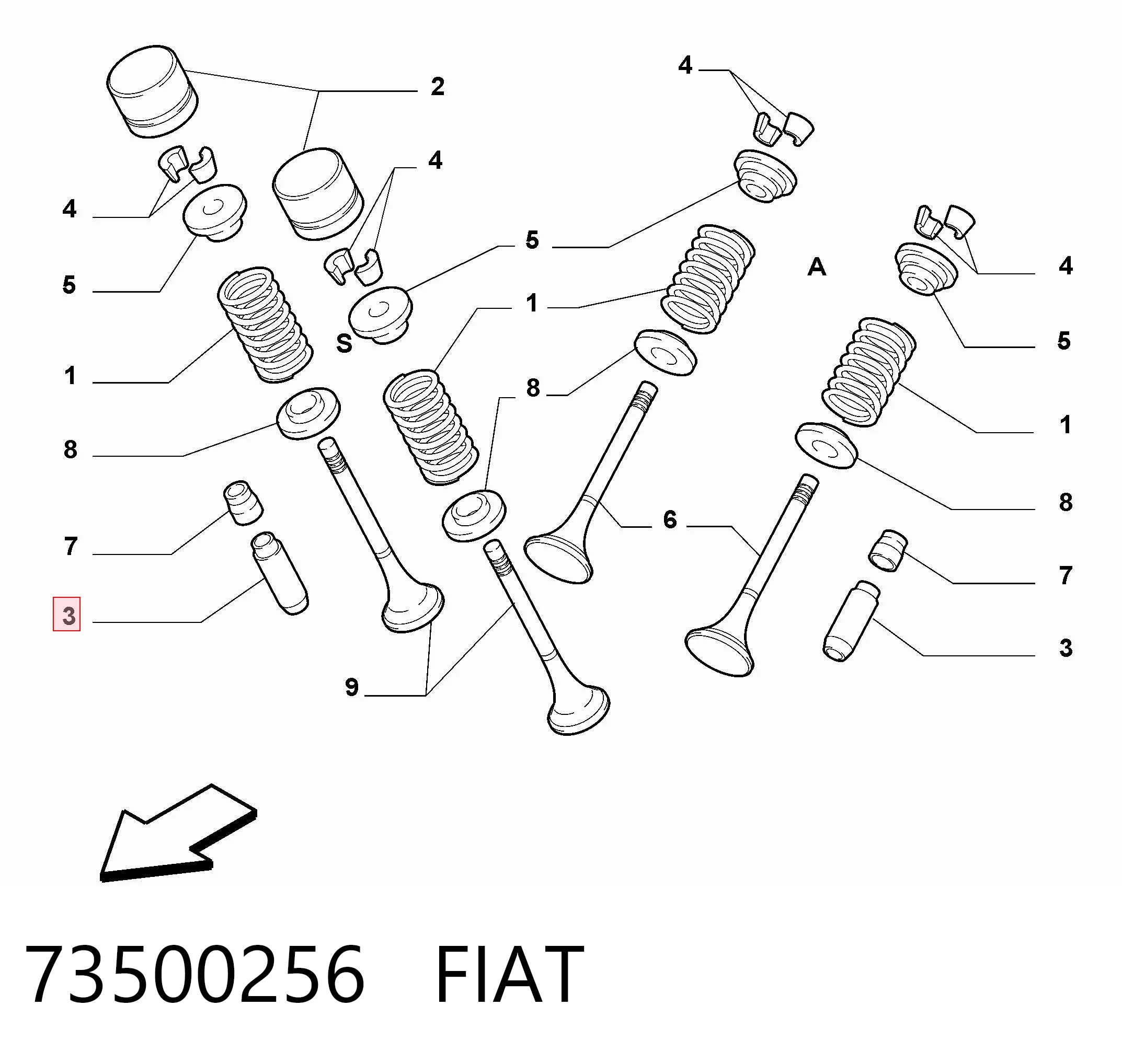 Guia de válvula Fiat 500  312 ao melhor preço