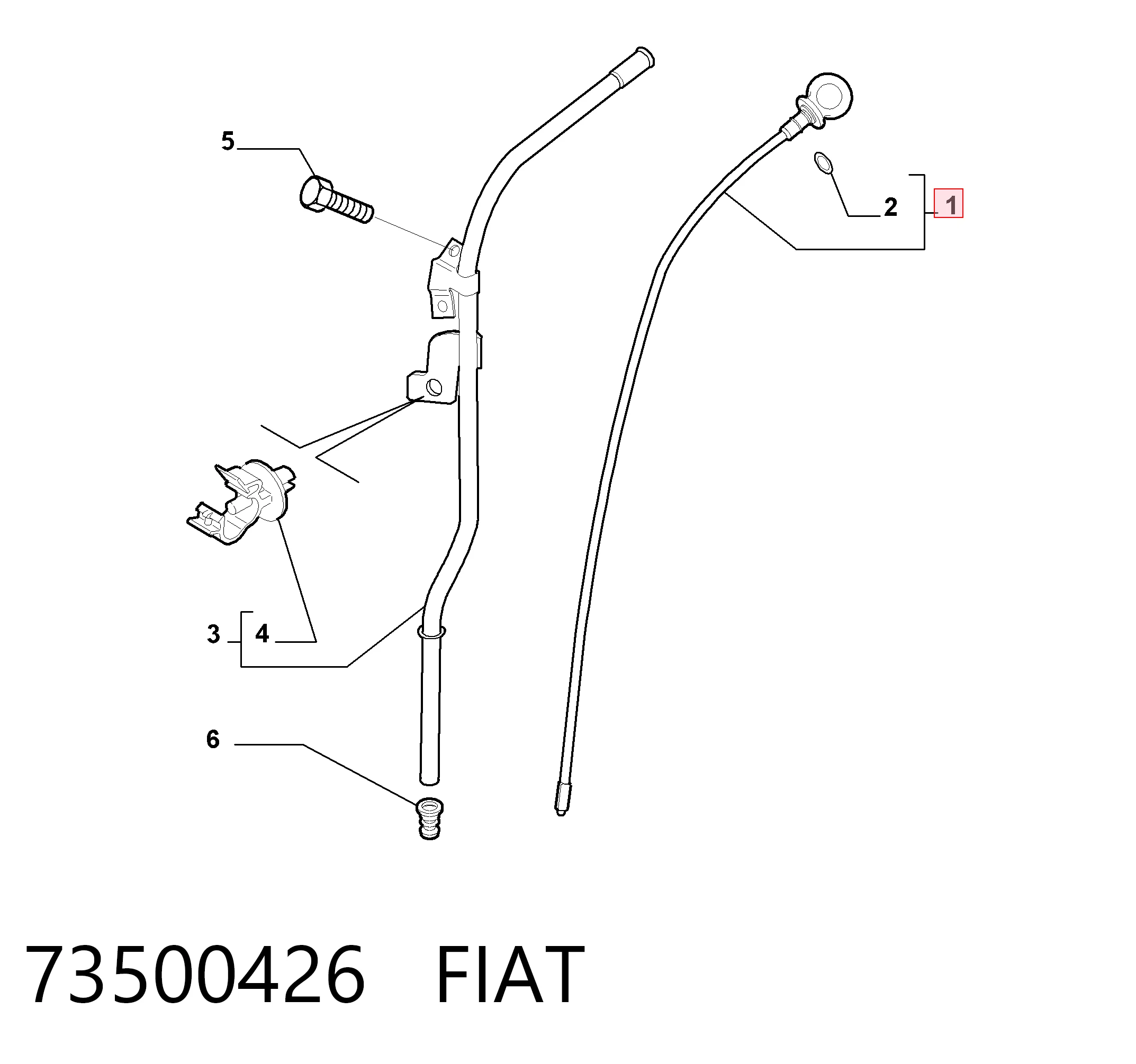  Sonda (indicador) do nível de óleo no motor Opel Combo B сaixa (2001 - 2011) B