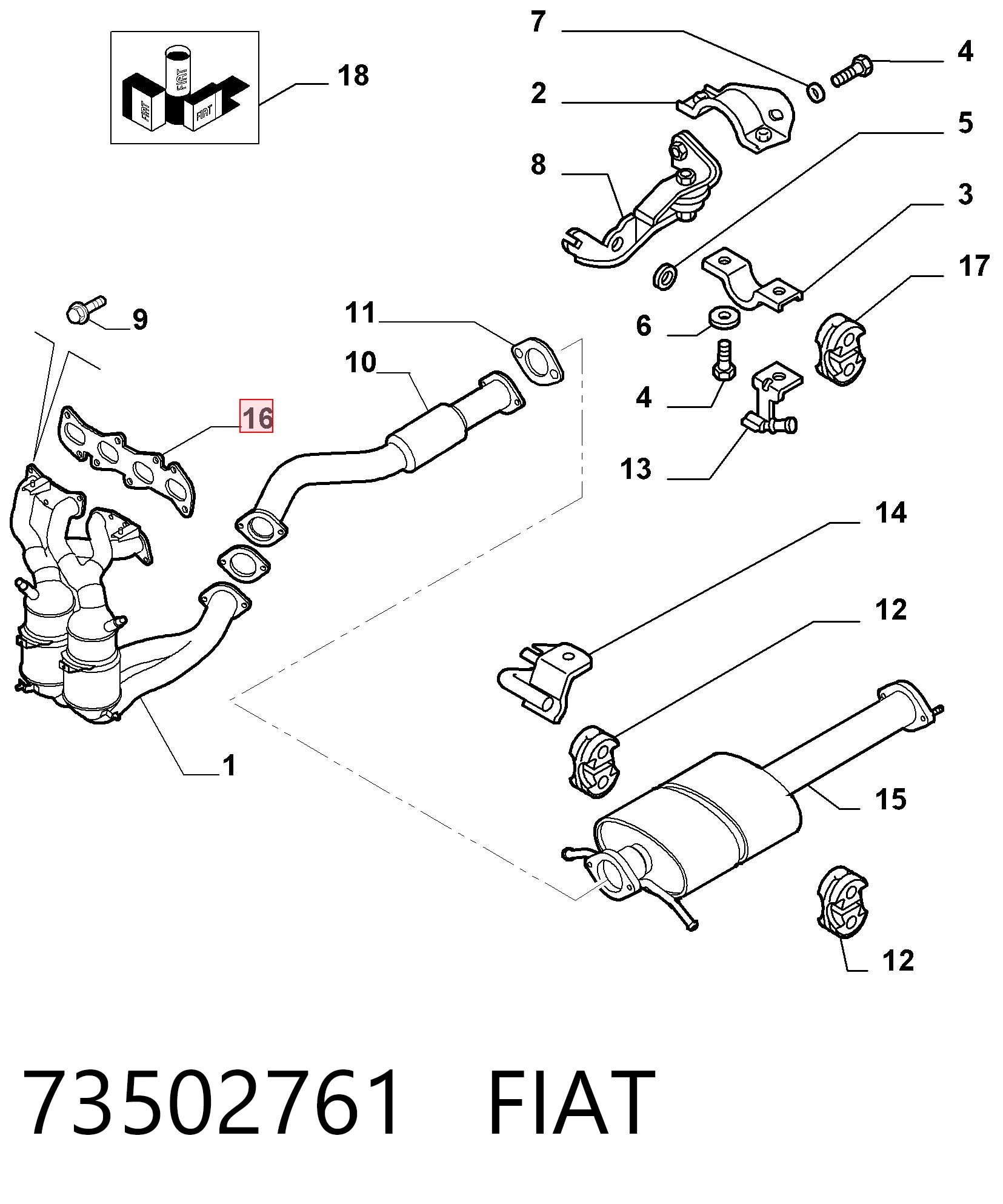 Compre 93179066 General Motors Vedante de tubo coletor de escape