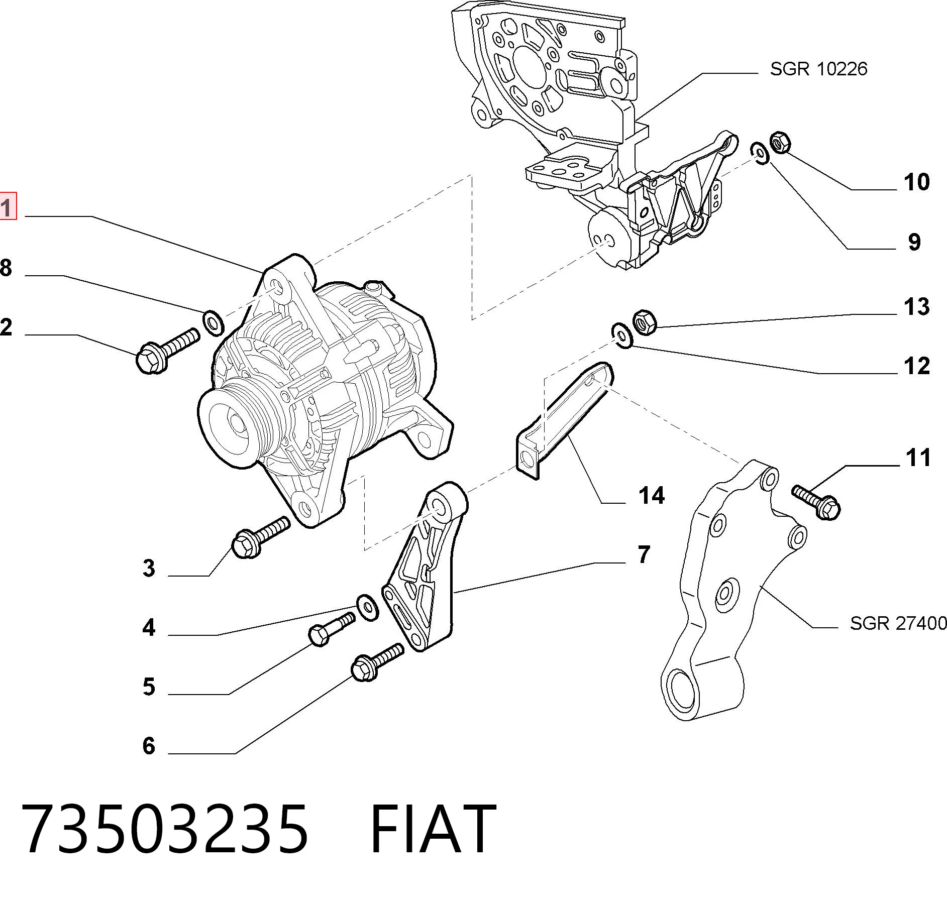 73503235 Fiat/Alfa/Lancia Gerador