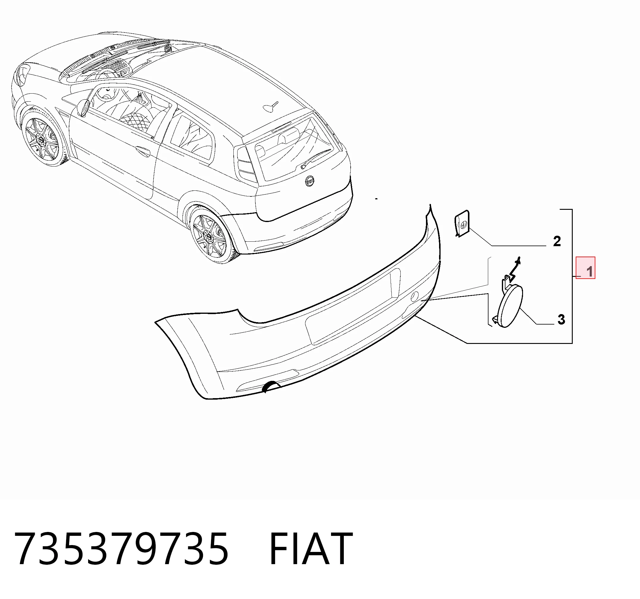 Compre 3024962 Polcar Pára-choque traseiro