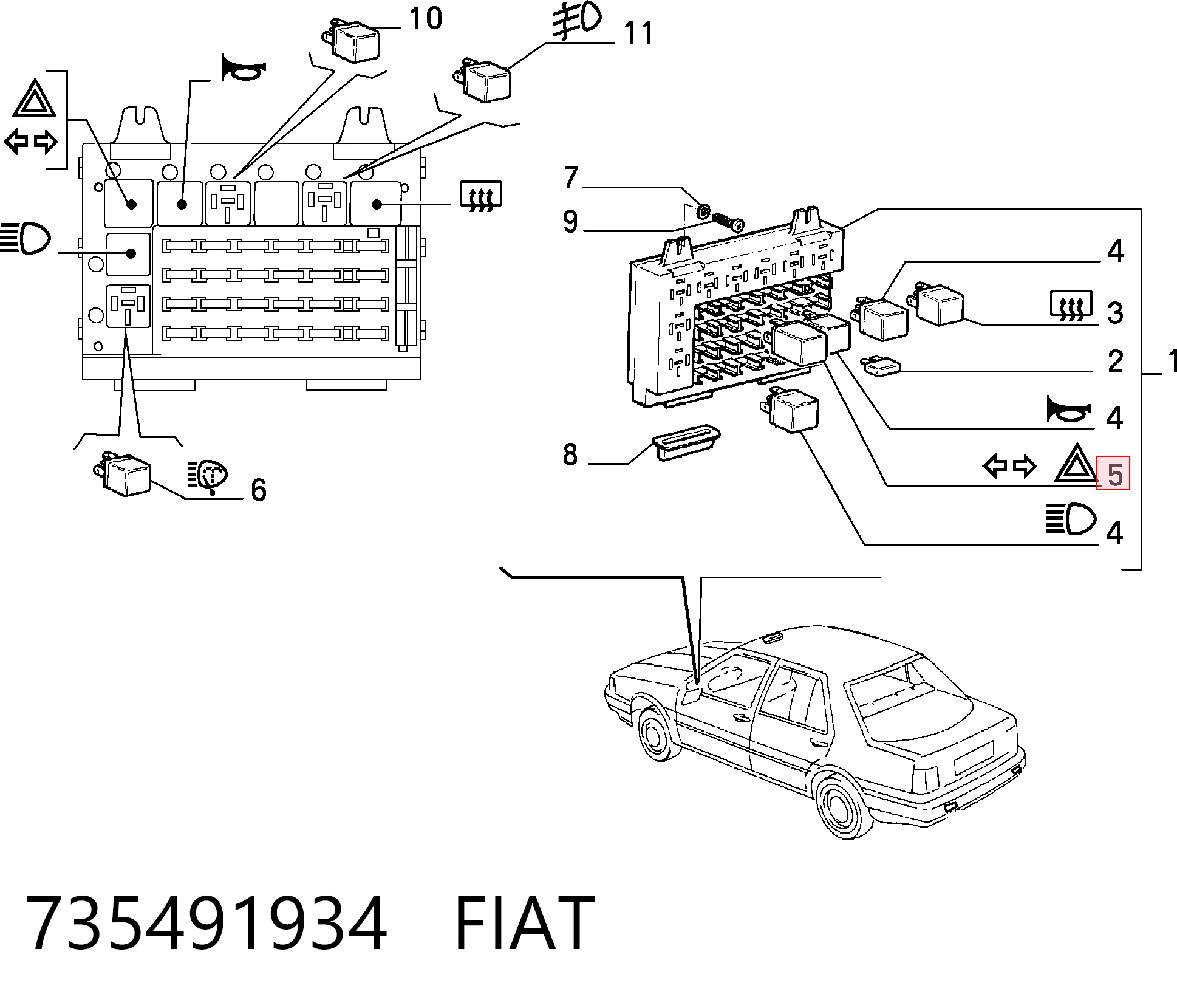 Relê de pisca-pisca para Volkswagen Transporter T5 7HB, 7HJ, 7EB, 7EJ