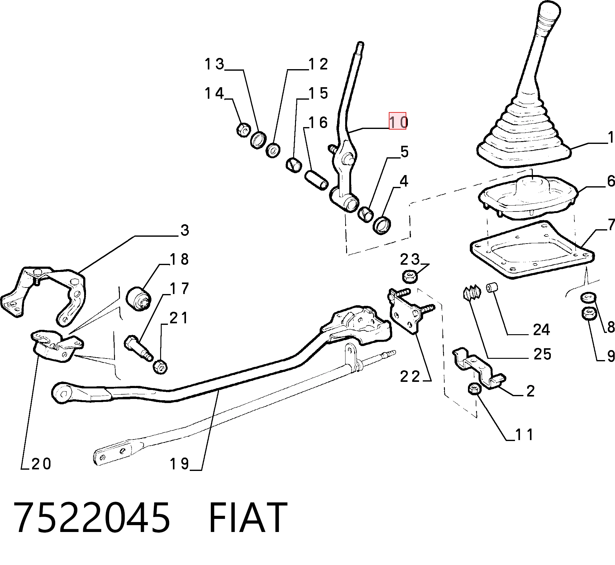 Avalanca de mudança para Fiat Fiorino 146 Uno