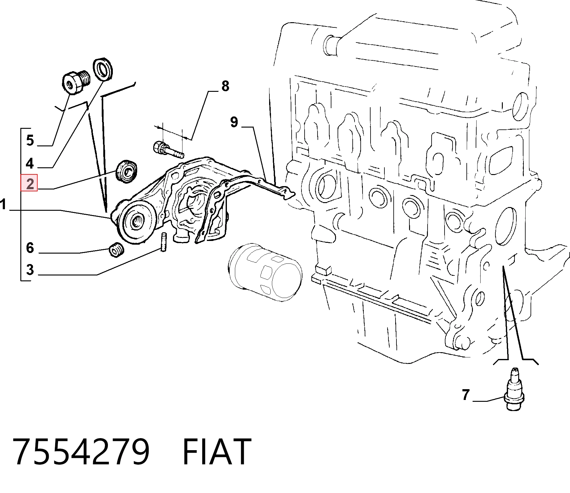  Vedação dianteira de cambota de motor Fiat Uno hatchback (146A) (1983 - 1996) 