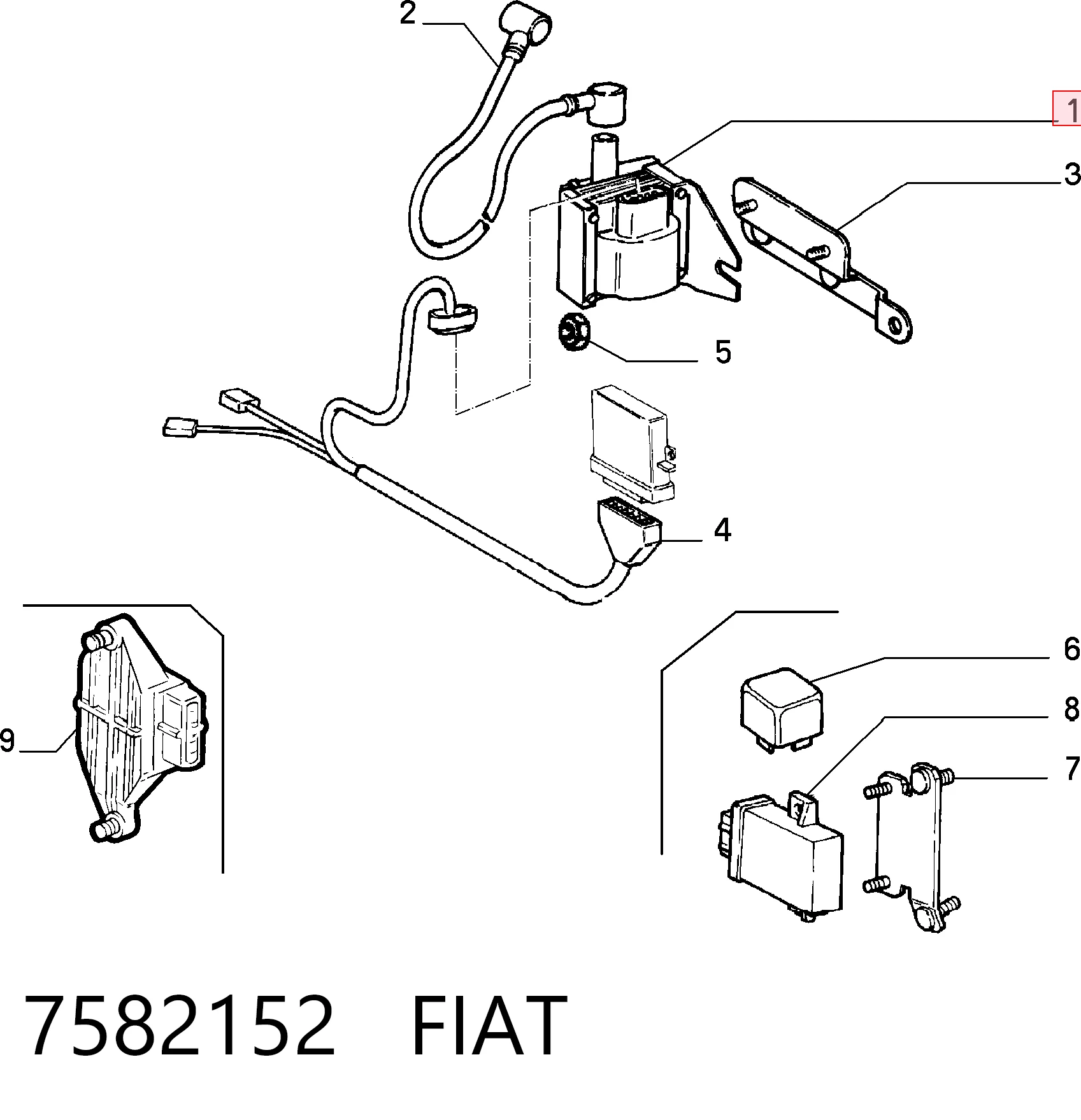7582152 Fiat/Alfa/Lancia Bobina de ignição
