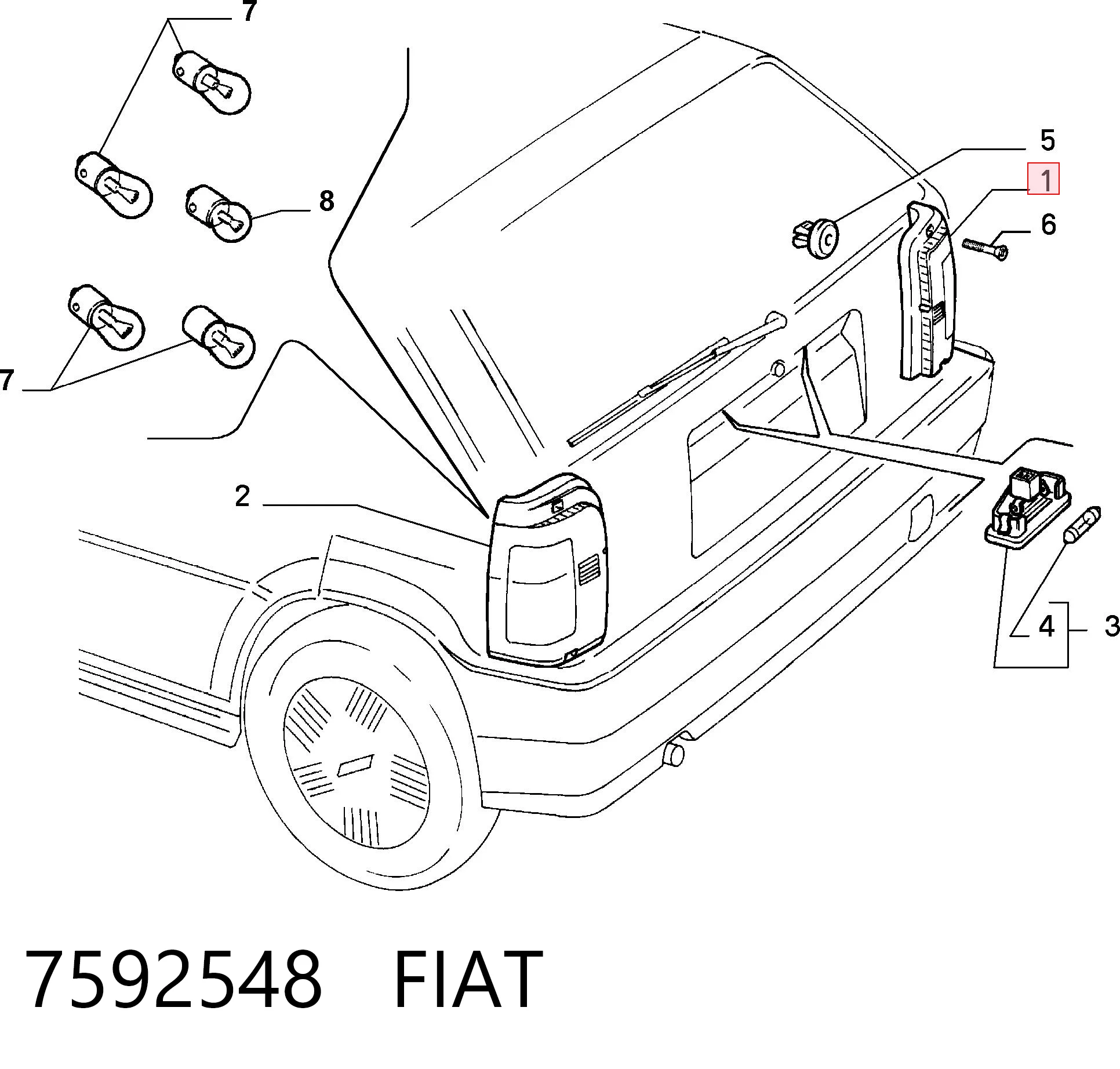 Lanterna traseira direita Fiat Tipo preço, a partir de 50,74 USD