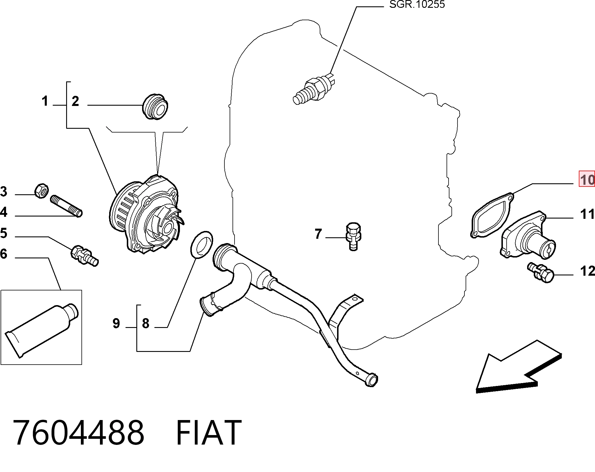 Compre Vedante de termostato Fiat Doblo 1