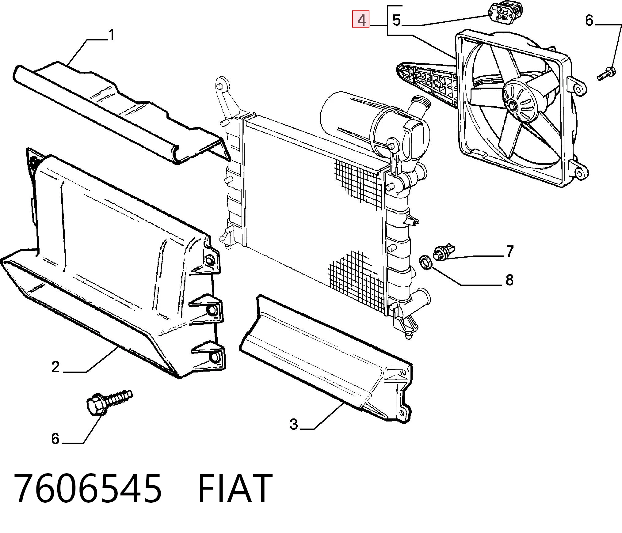 Ventilador elétrico de esfriamento montado (motor + roda de aletas) Fiat Tipo  160 ao melhor preço