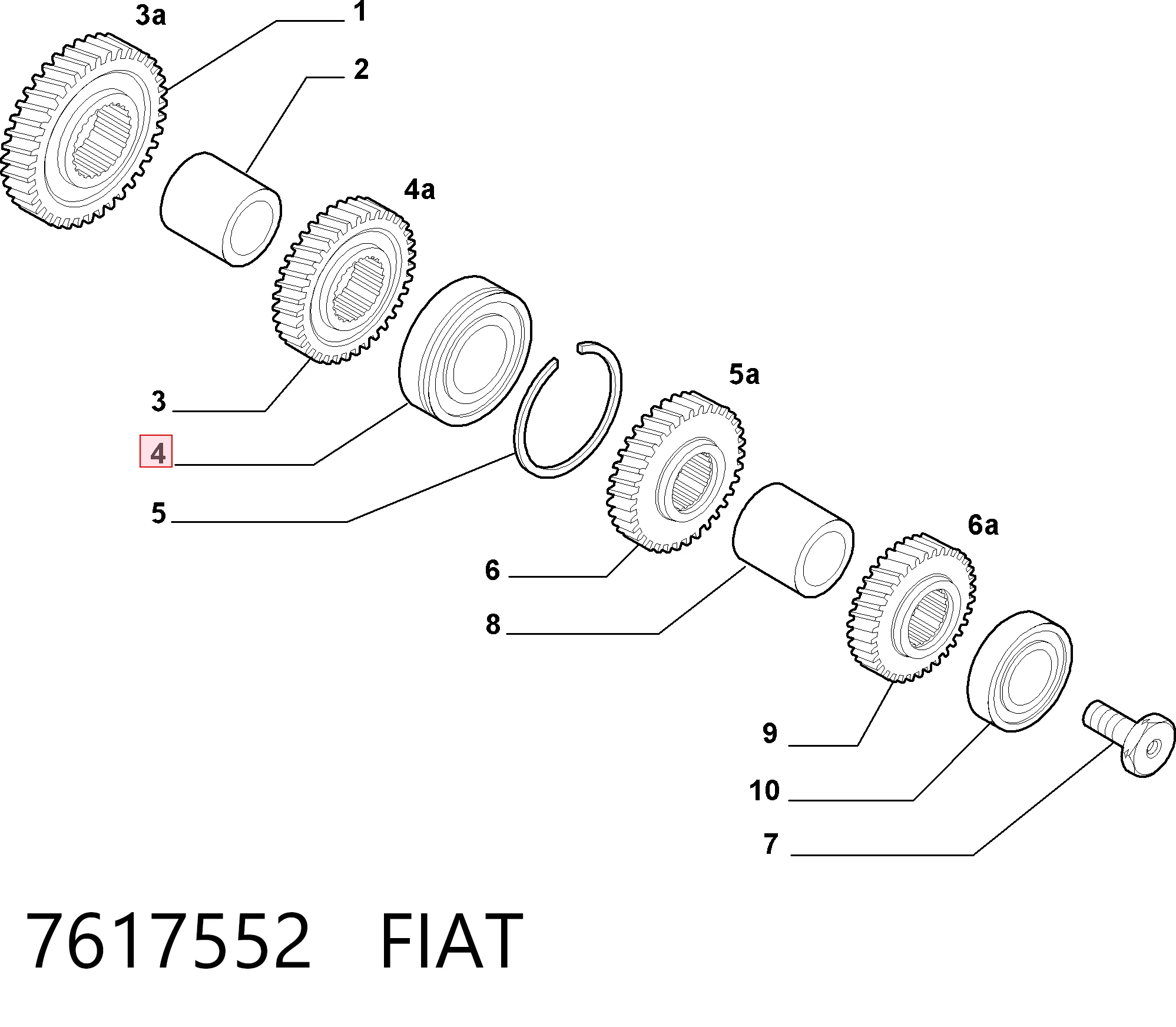 Rolamento da Caixa de Mudança para Fiat Palio 178BX
