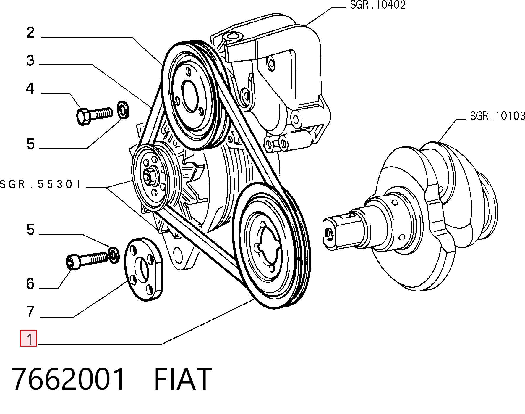 Polia de cambota Fiat Fiorino  146 Uno ao melhor preço