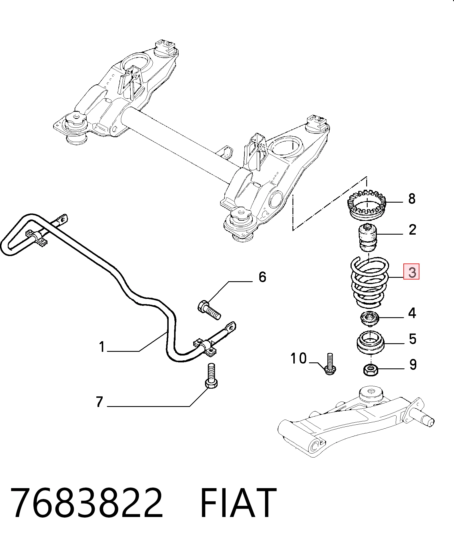 Mola traseira para Alfa Romeo 146 930