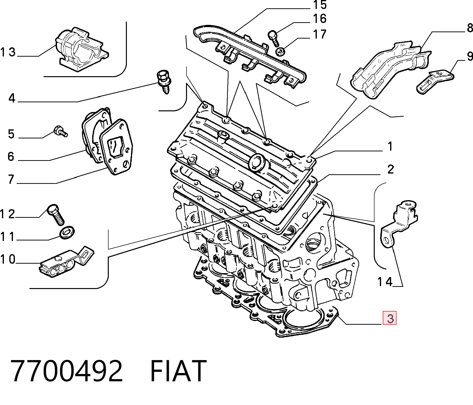 7700492 Fiat/Alfa/Lancia