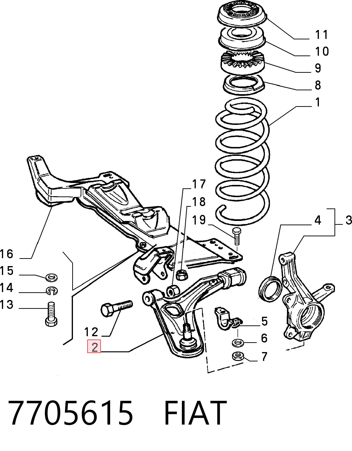 7705615 Fiat/Alfa/Lancia