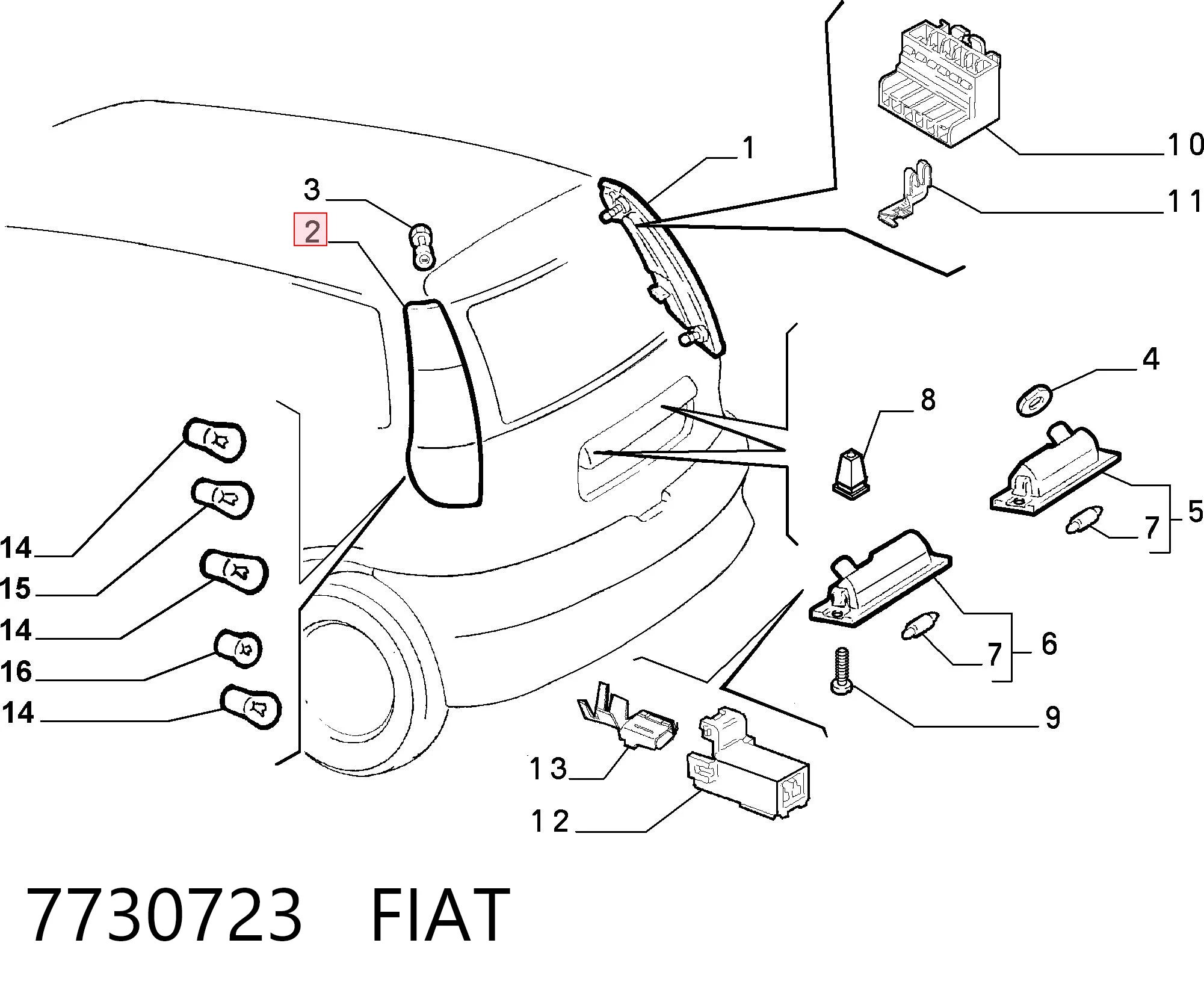 62367 Magneti Marelli Lanterna traseira esquerda