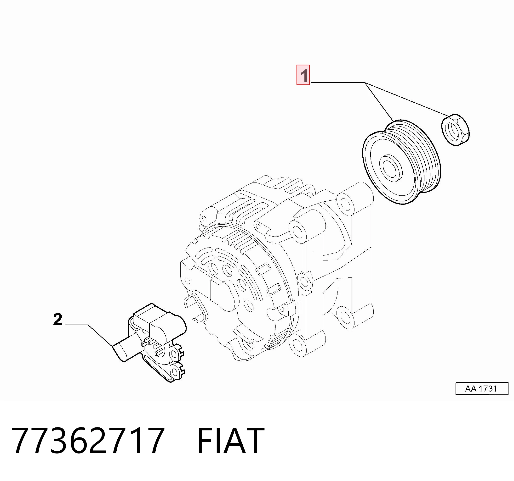 Polia do gerador Opel Astra  F35 ao melhor preço