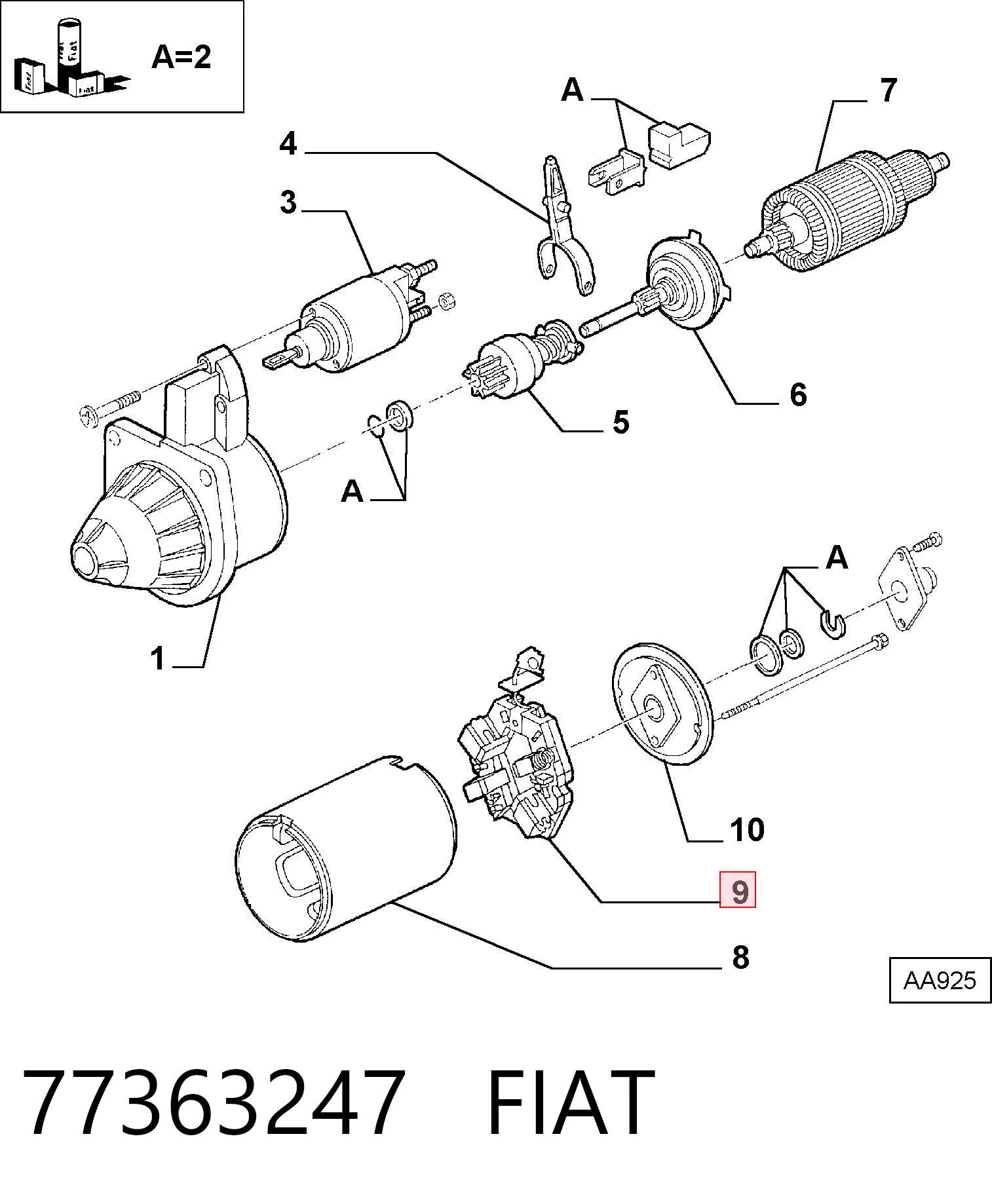 77363247 Fiat/Alfa/Lancia