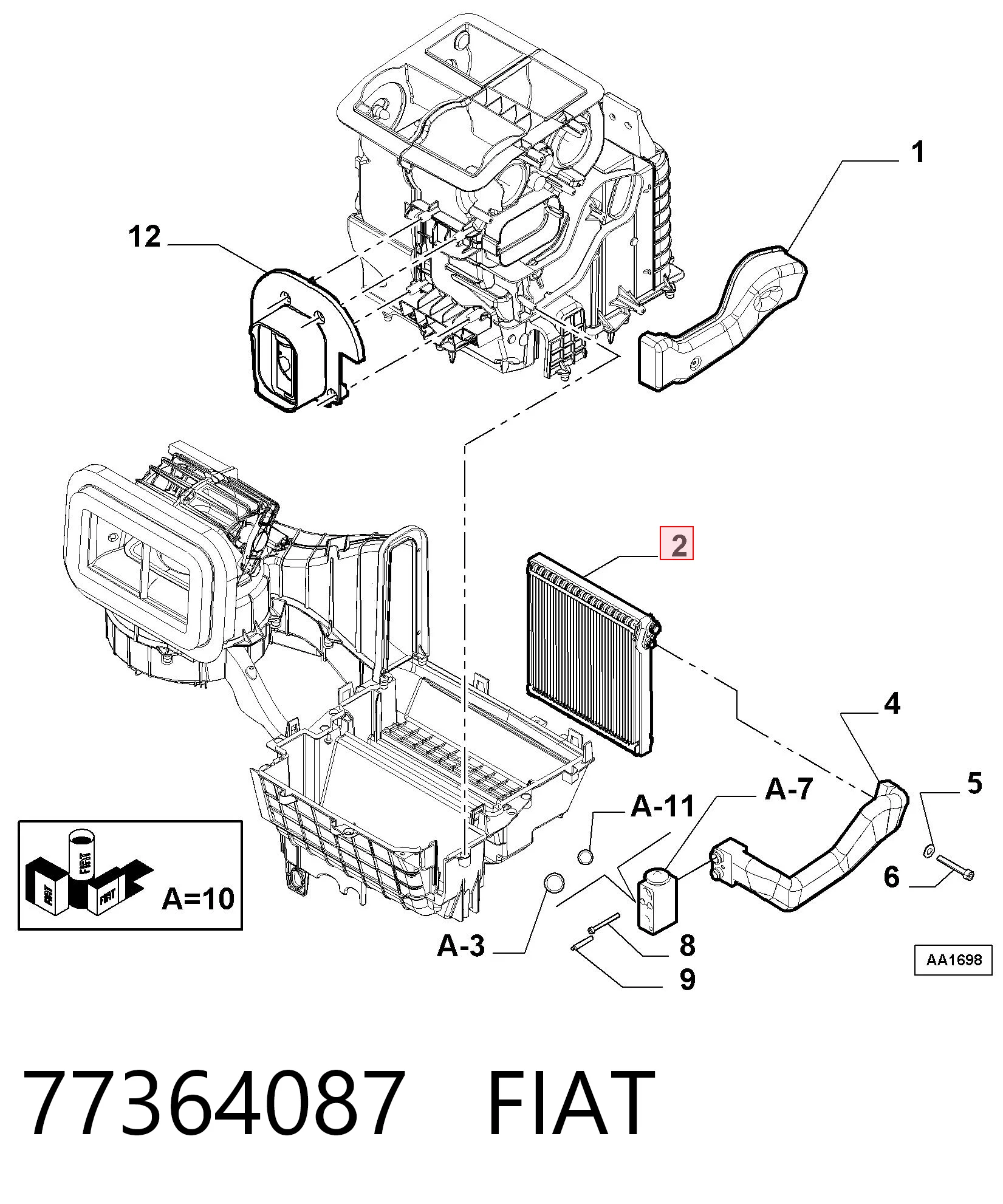 Vaporizador de aparelho de ar condicionado Citroen Jumper  250 ao melhor preço