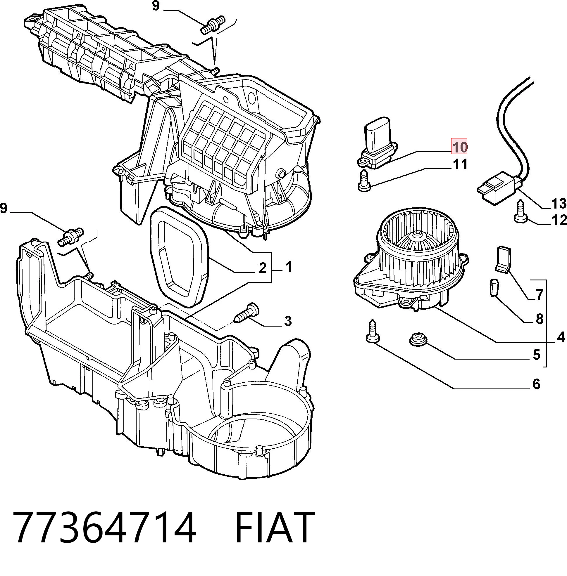 77364714 Fiat/Alfa/Lancia Resistor (resistência) de ventilador de forno (de aquecedor de salão)