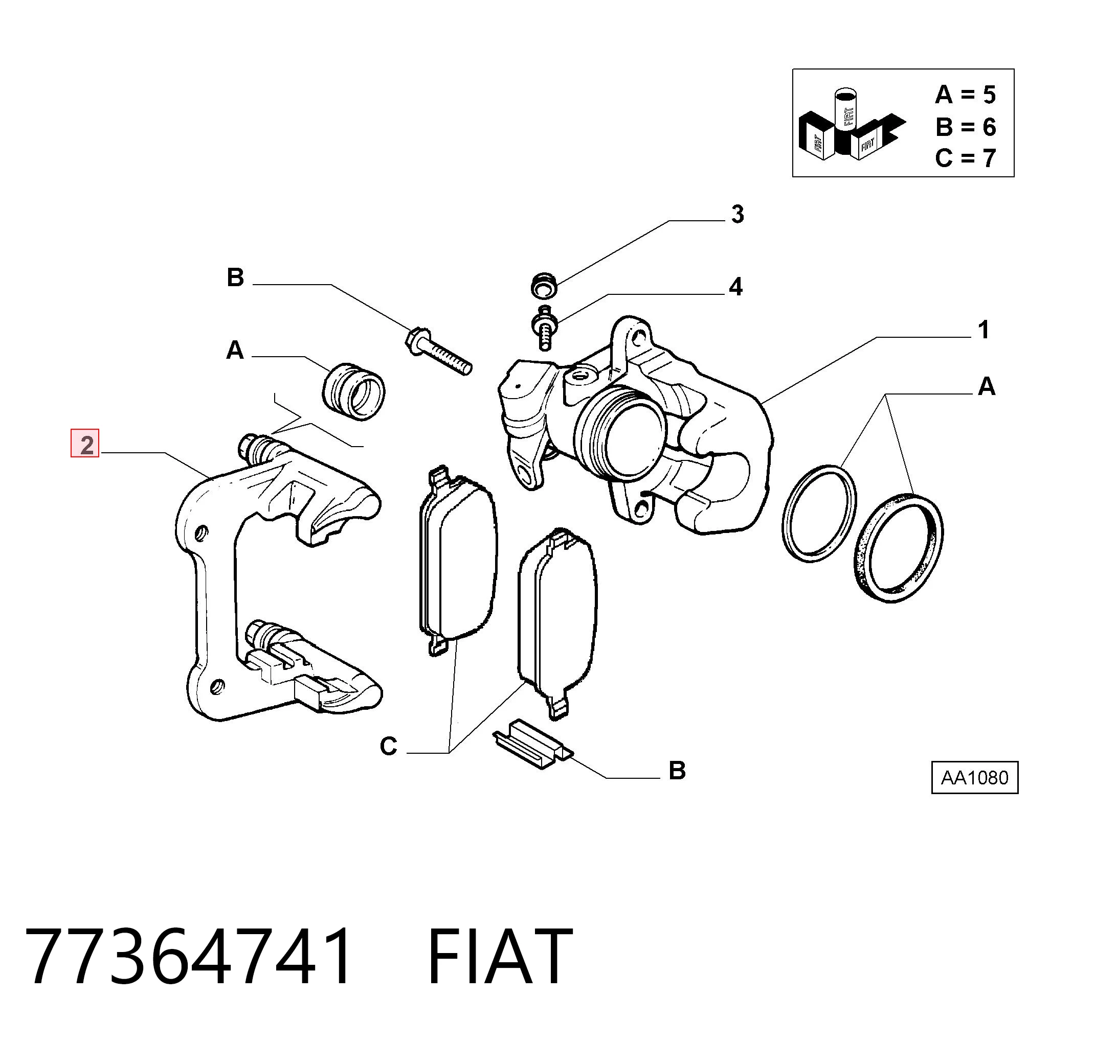 Kit de reparação de suporte do freio dianteiro para Peugeot 607  9D, 9U