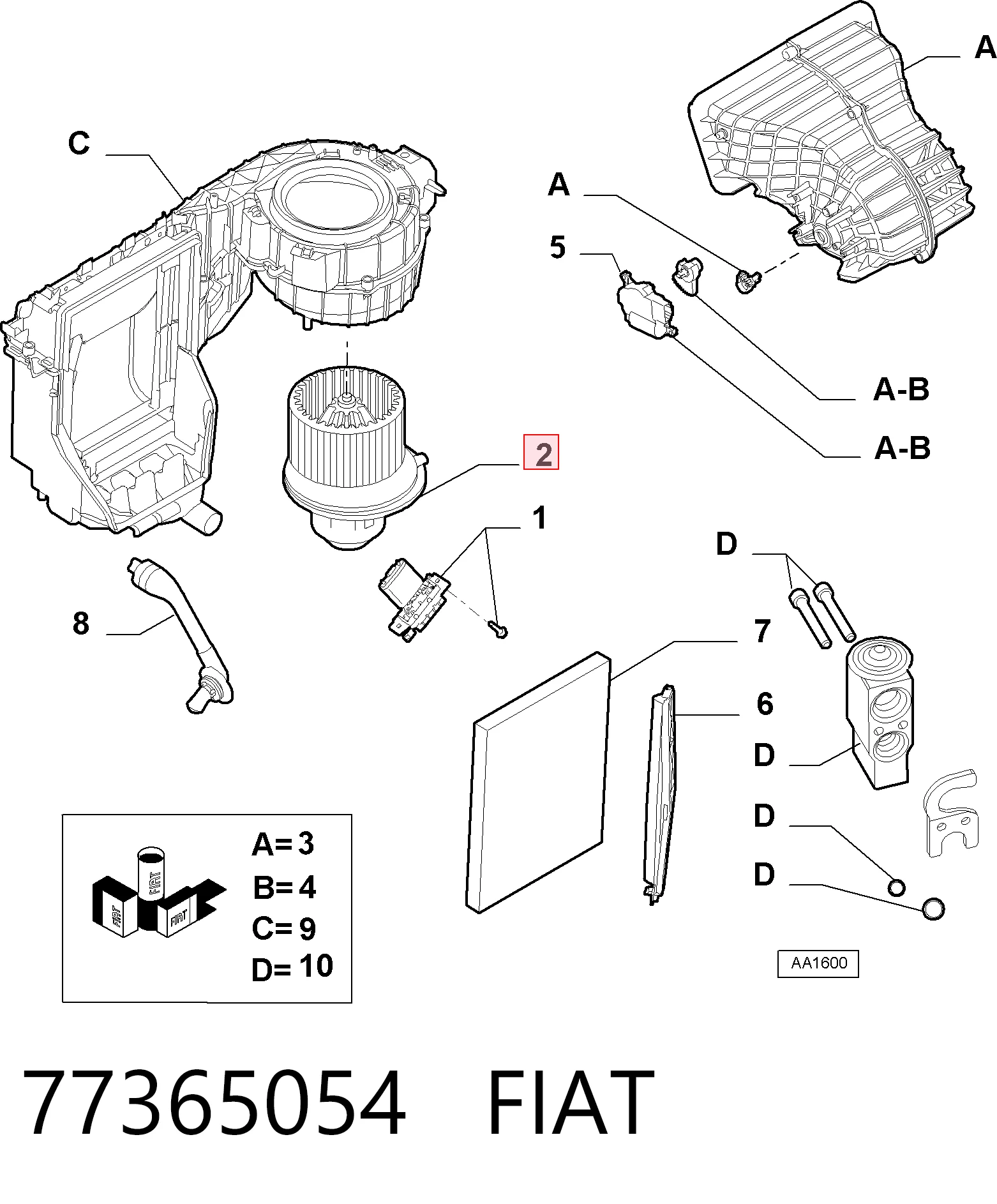 Motor de ventilador de forno (de aquecedor de salão) Alfa Romeo Mito  955 ao melhor preço