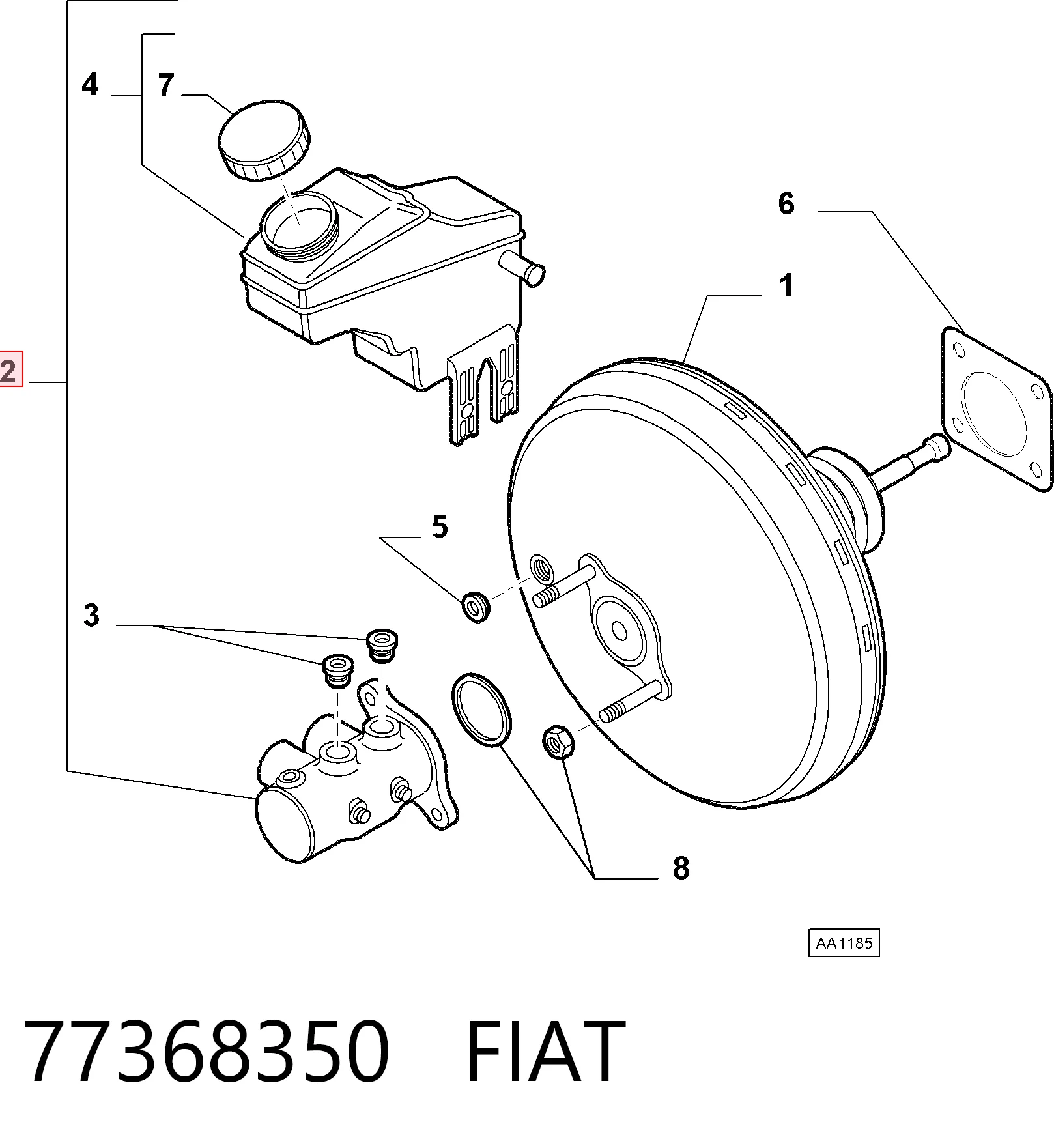 Compre Cilindro mestre do freio Fiat Doblo 2