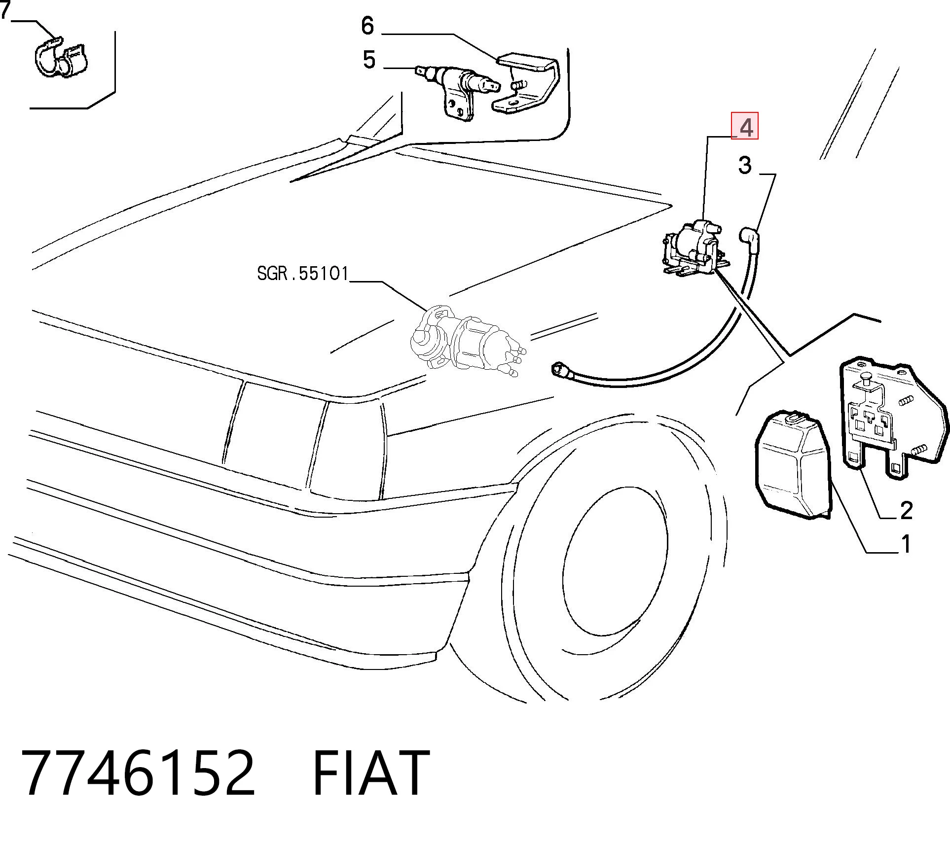 7746152 Fiat/Alfa/Lancia Bobina de ignição