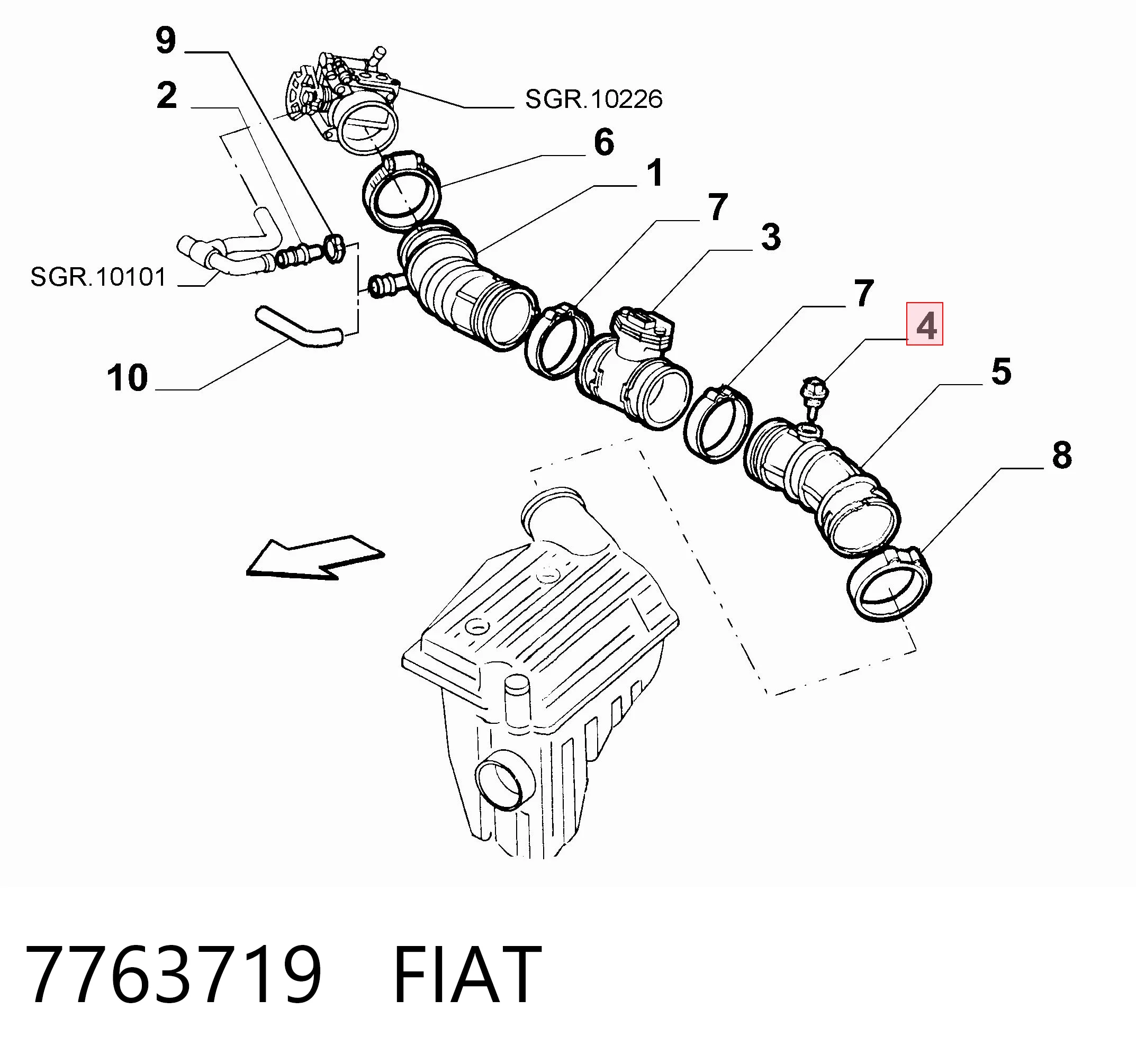Sensor de temperatura da mistura de ar para Opel Vectra 88, 89