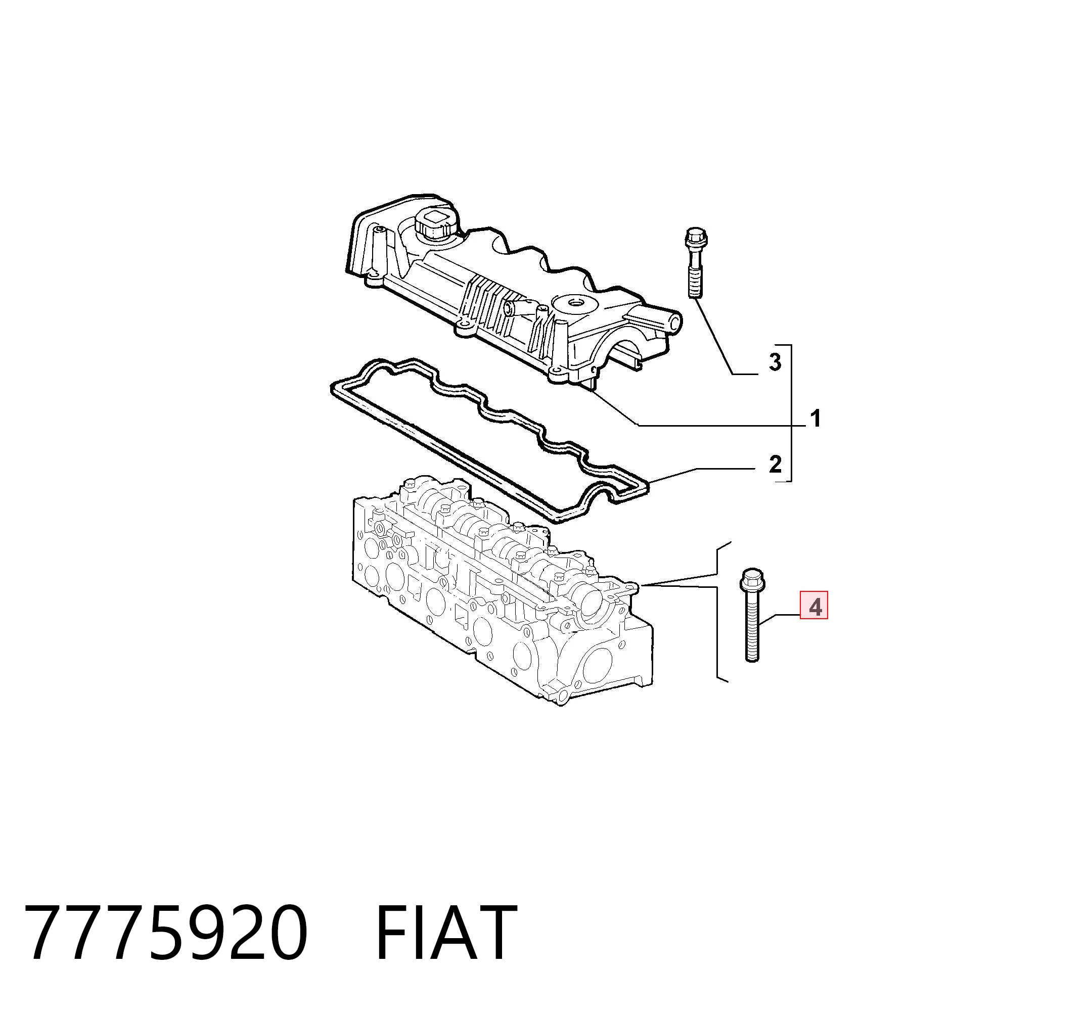 Parafuso de cabeça de motor (CBC) Alfa Romeo 146  930