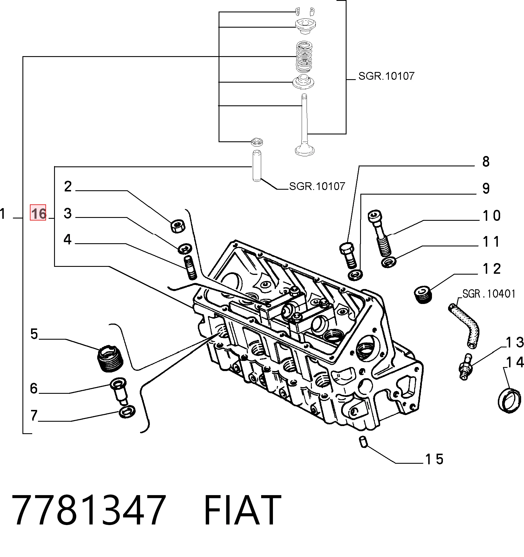 Cabeça de motor (CBC) para Fiat Fiorino  146 Uno