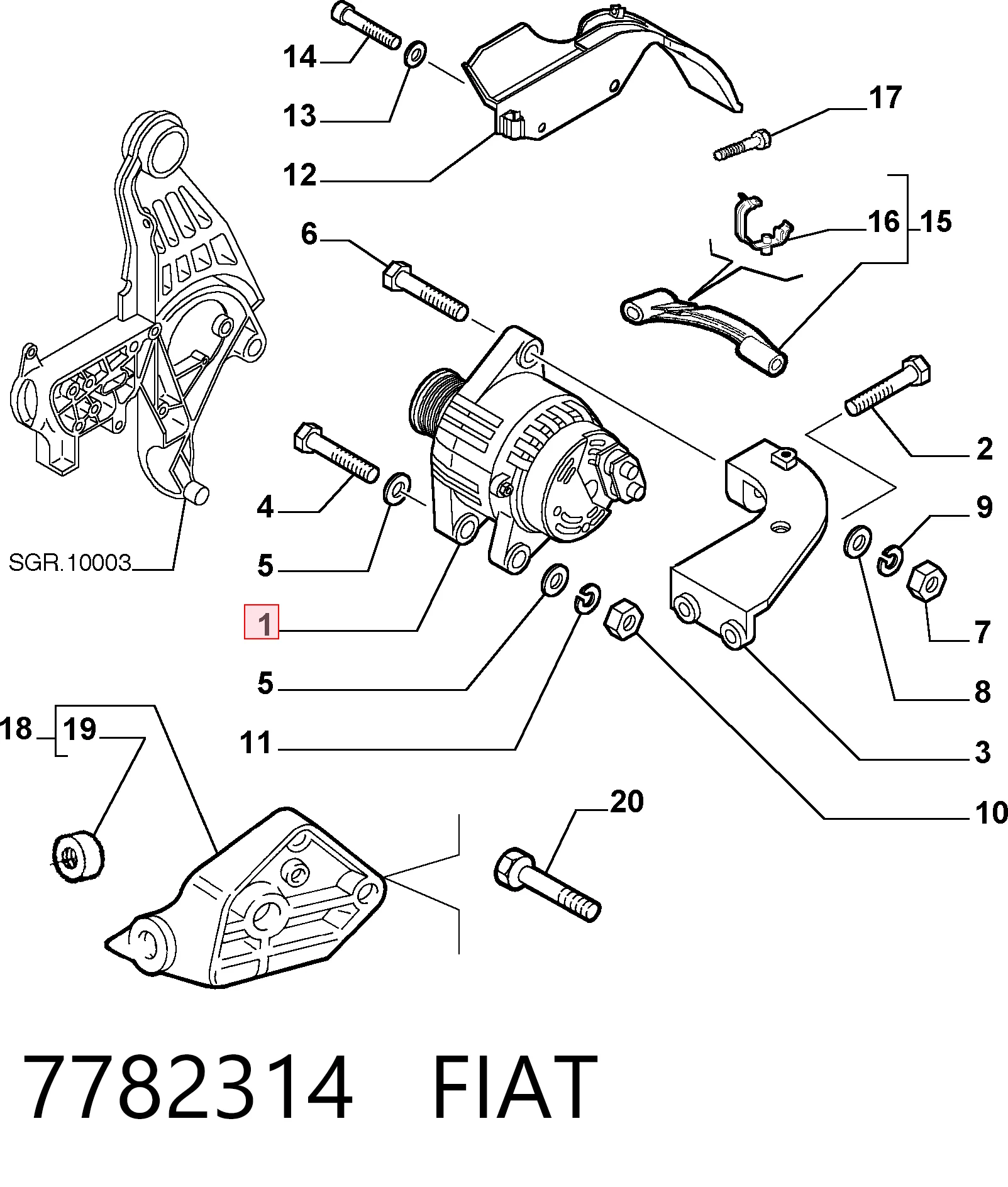 7782314 Fiat/Alfa/Lancia