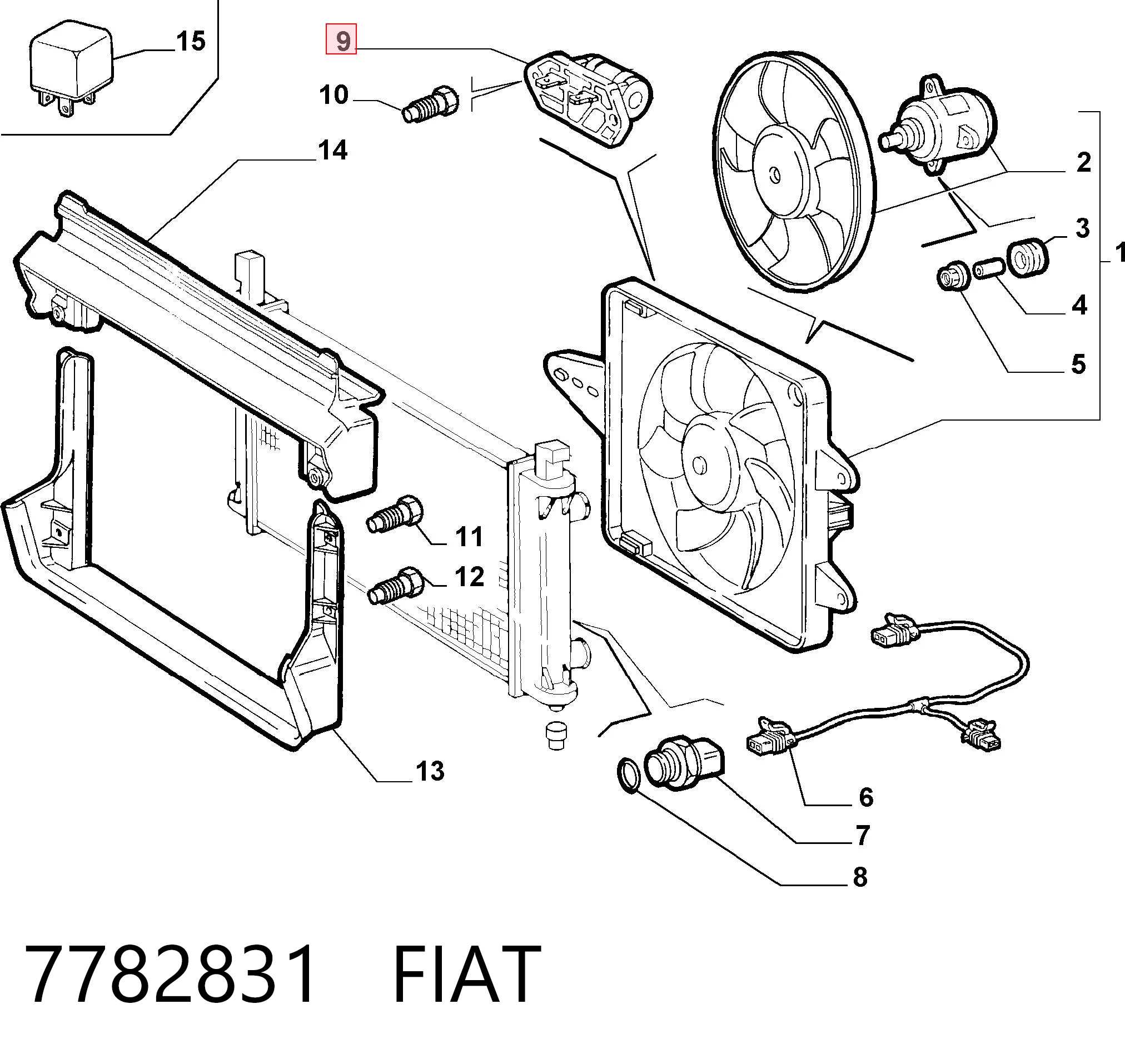 7782831 Fiat/Alfa/Lancia Resistor (resistência) de ventilador de forno (de aquecedor de salão)