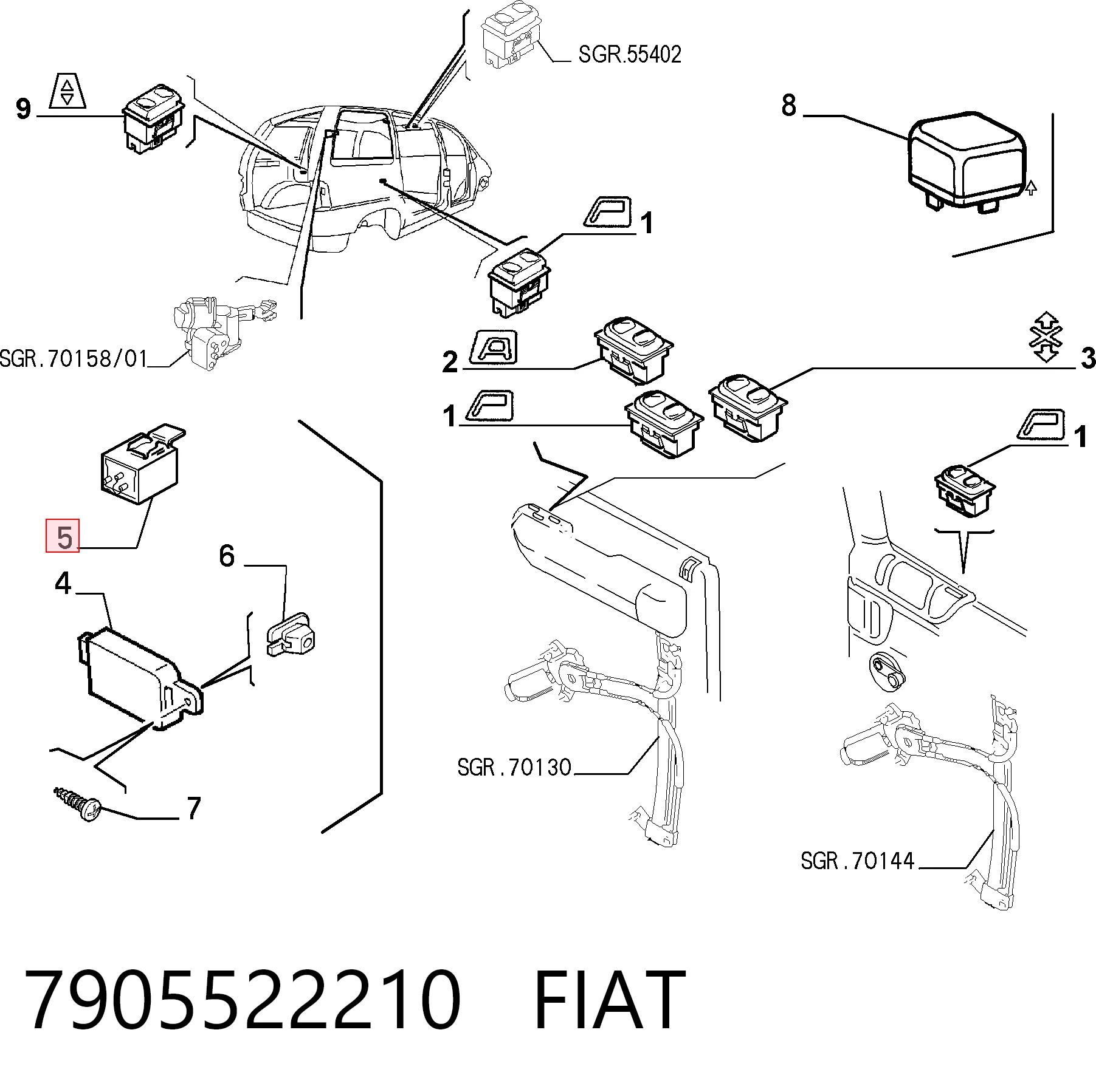 7905522210 Fiat/Alfa/Lancia
