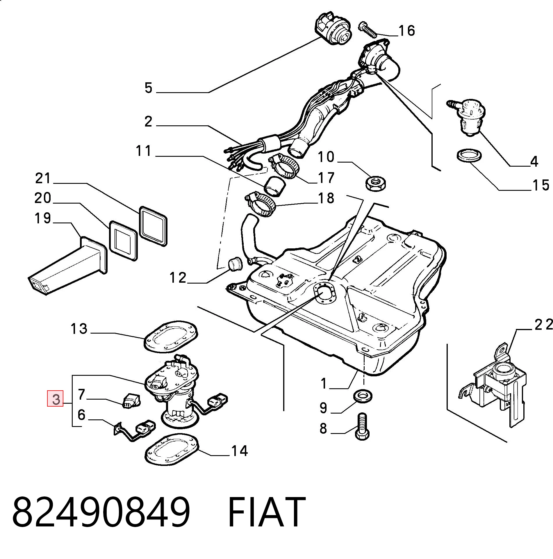 Sensor do nível de combustível no tanque Fiat Palio 178DX ao melhor preço
