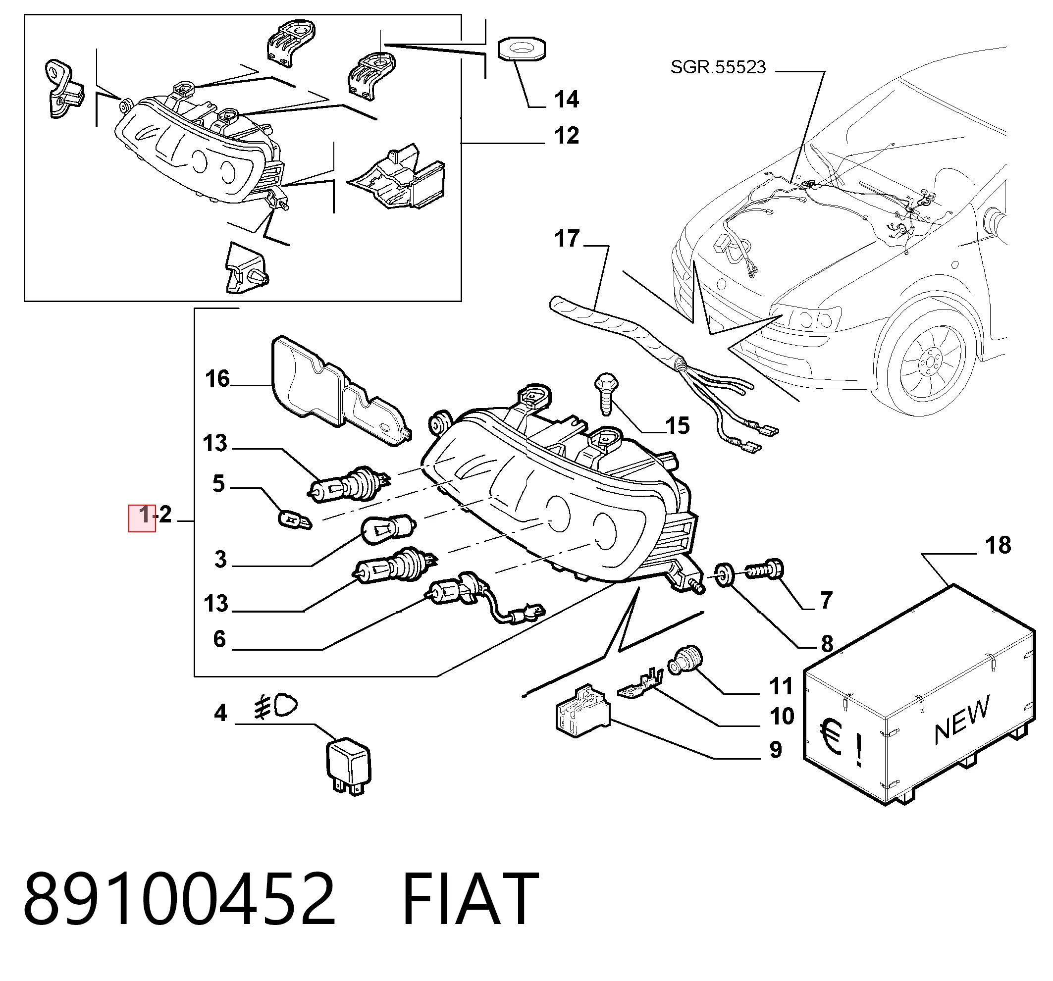 Compre Luz esquerda Fiat Punto 2