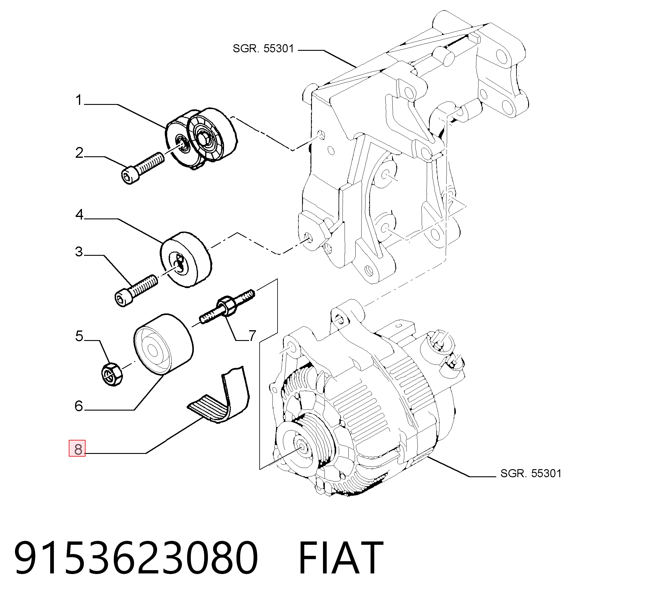 9153623080 Fiat/Alfa/Lancia